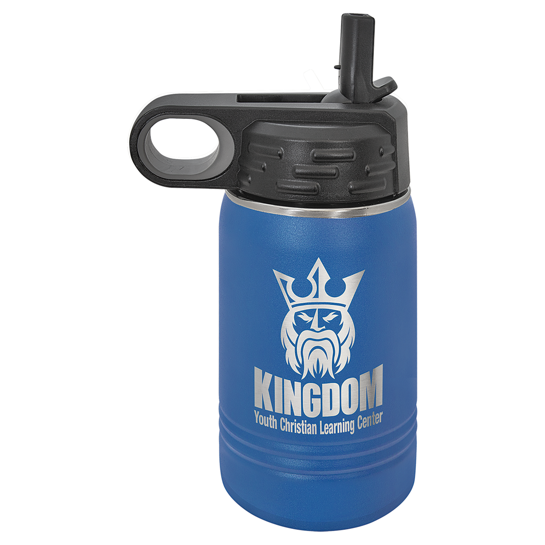 Royal Blue 12 oz. Powder Coated Water Bottle