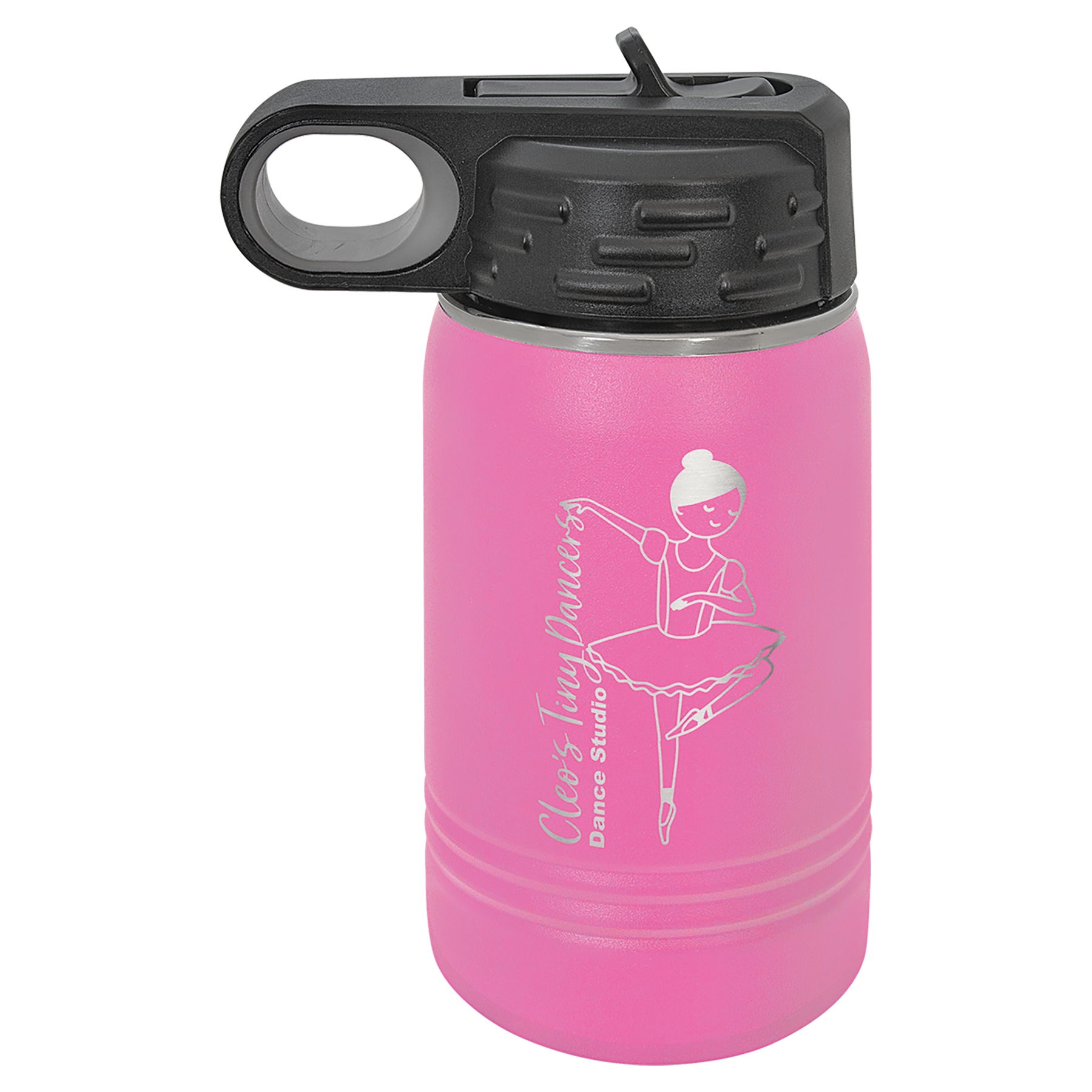 Pink 12 oz. Powder Coated Water Bottle