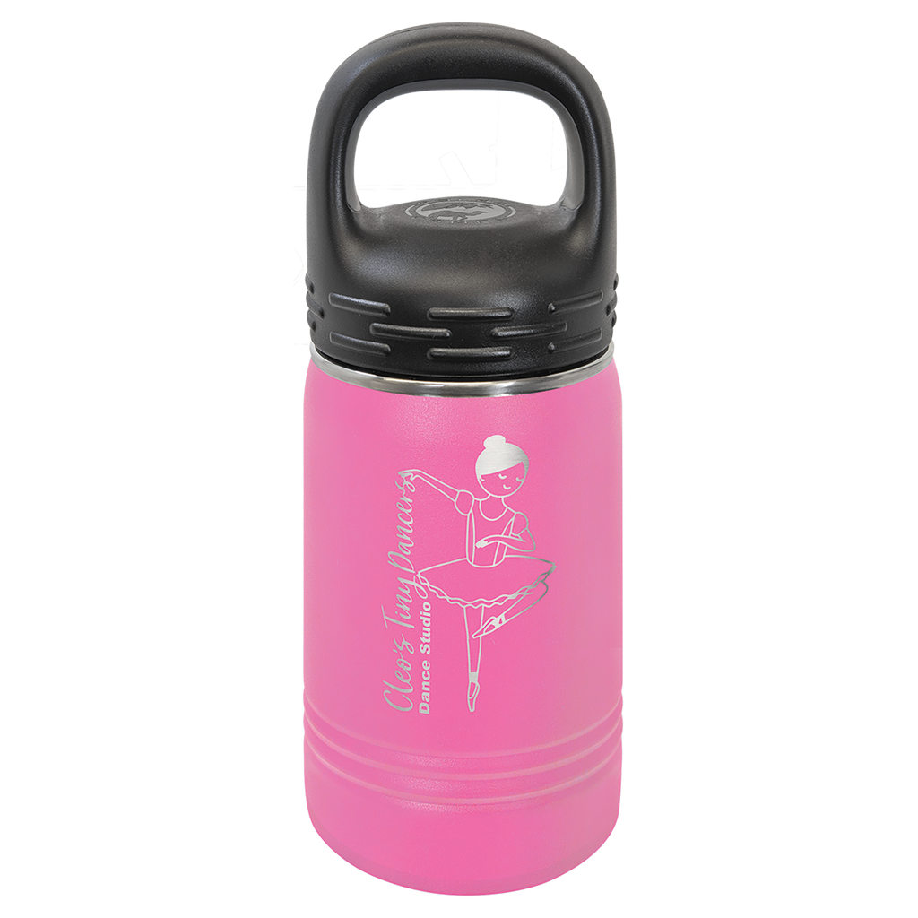 Pink 12 oz. Powder Coated Water Bottle