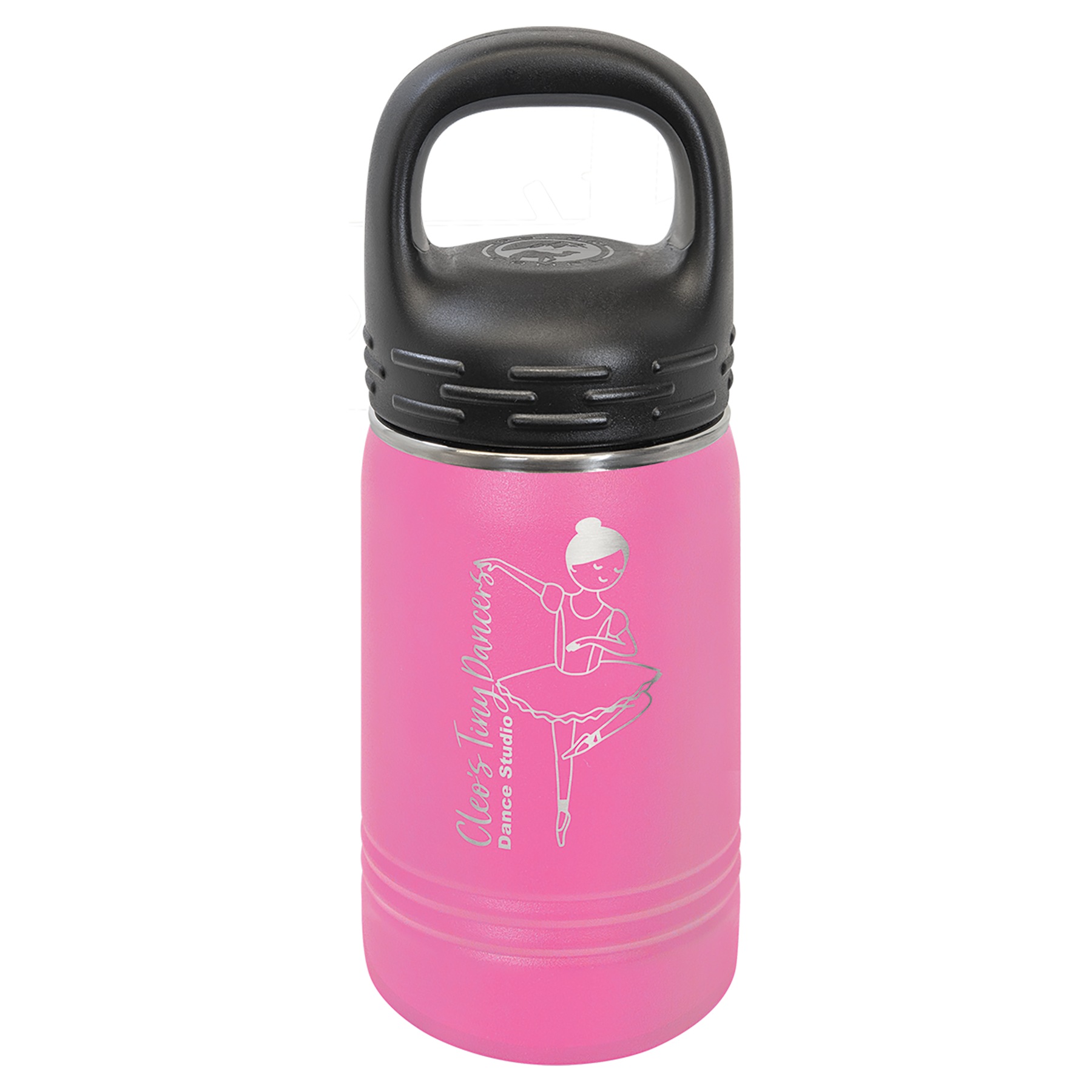 Pink 12 oz. Powder Coated Water Bottle