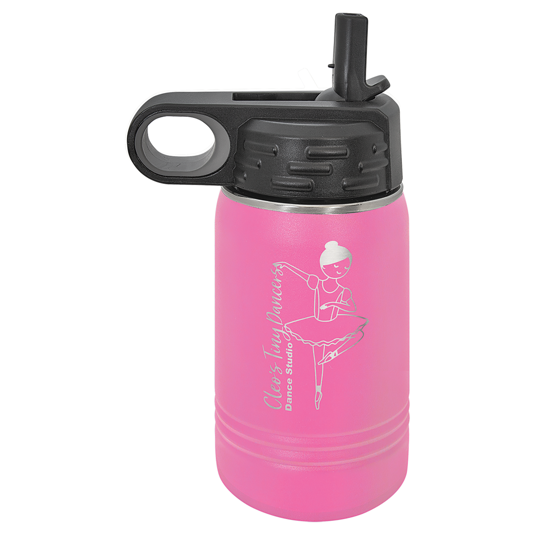 Pink 12 oz. Powder Coated Water Bottle
