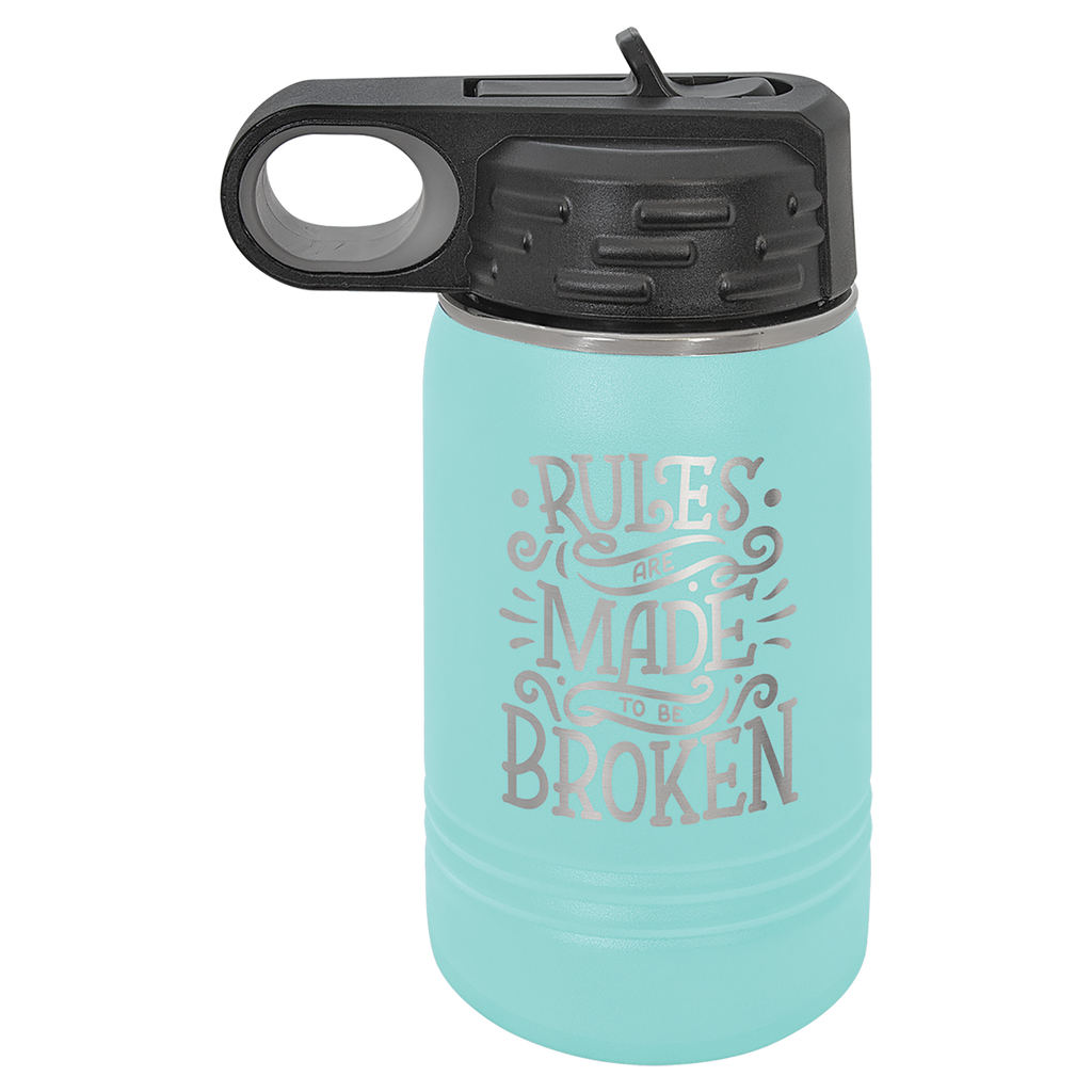 Teal 12 oz. Powder Coated Water Bottle