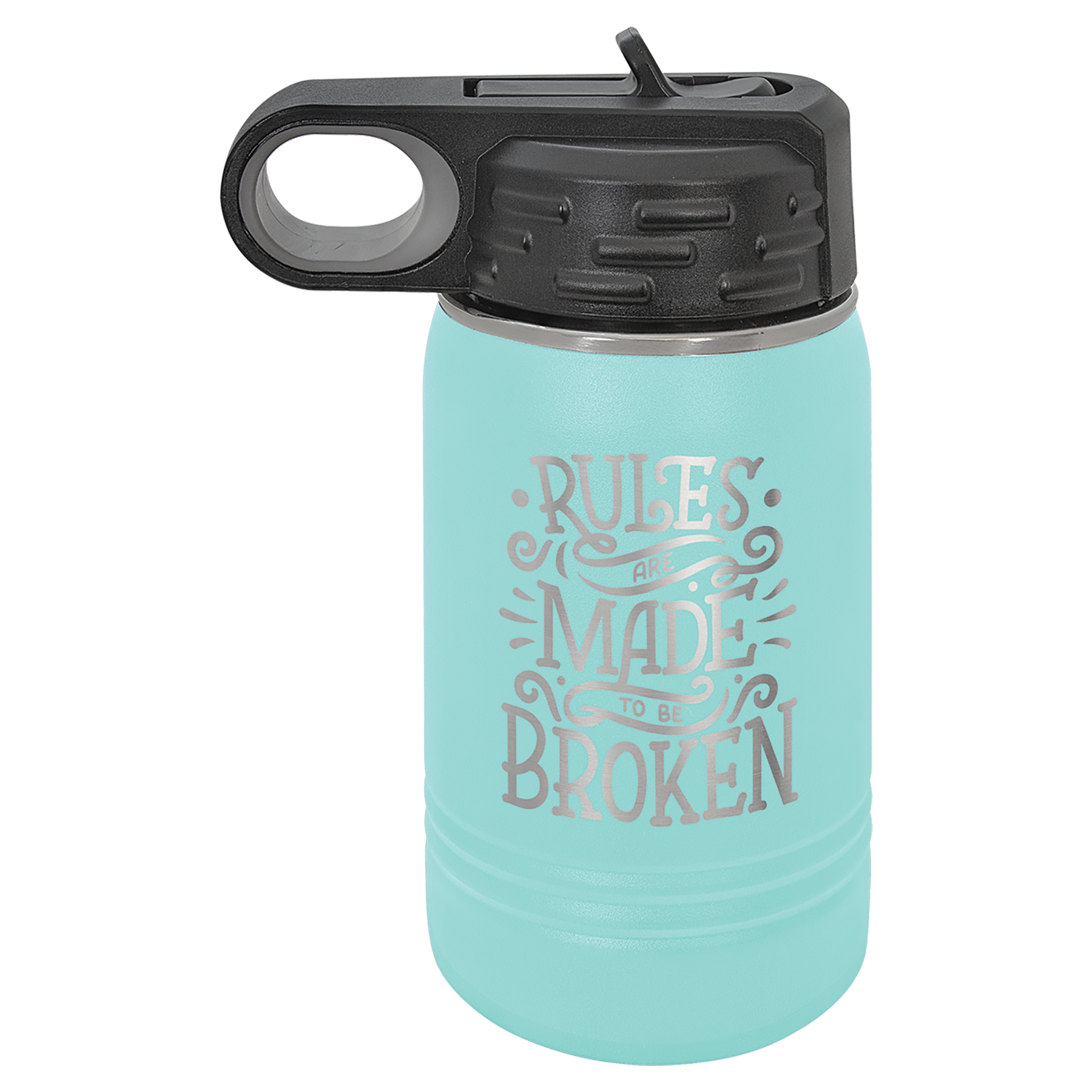 Teal 12 oz. Powder Coated Water Bottle