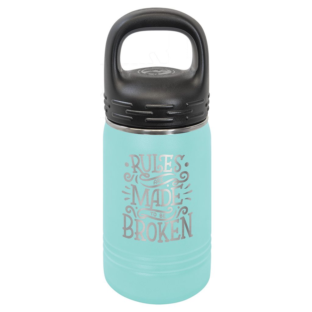 Teal 12 oz. Powder Coated Water Bottle