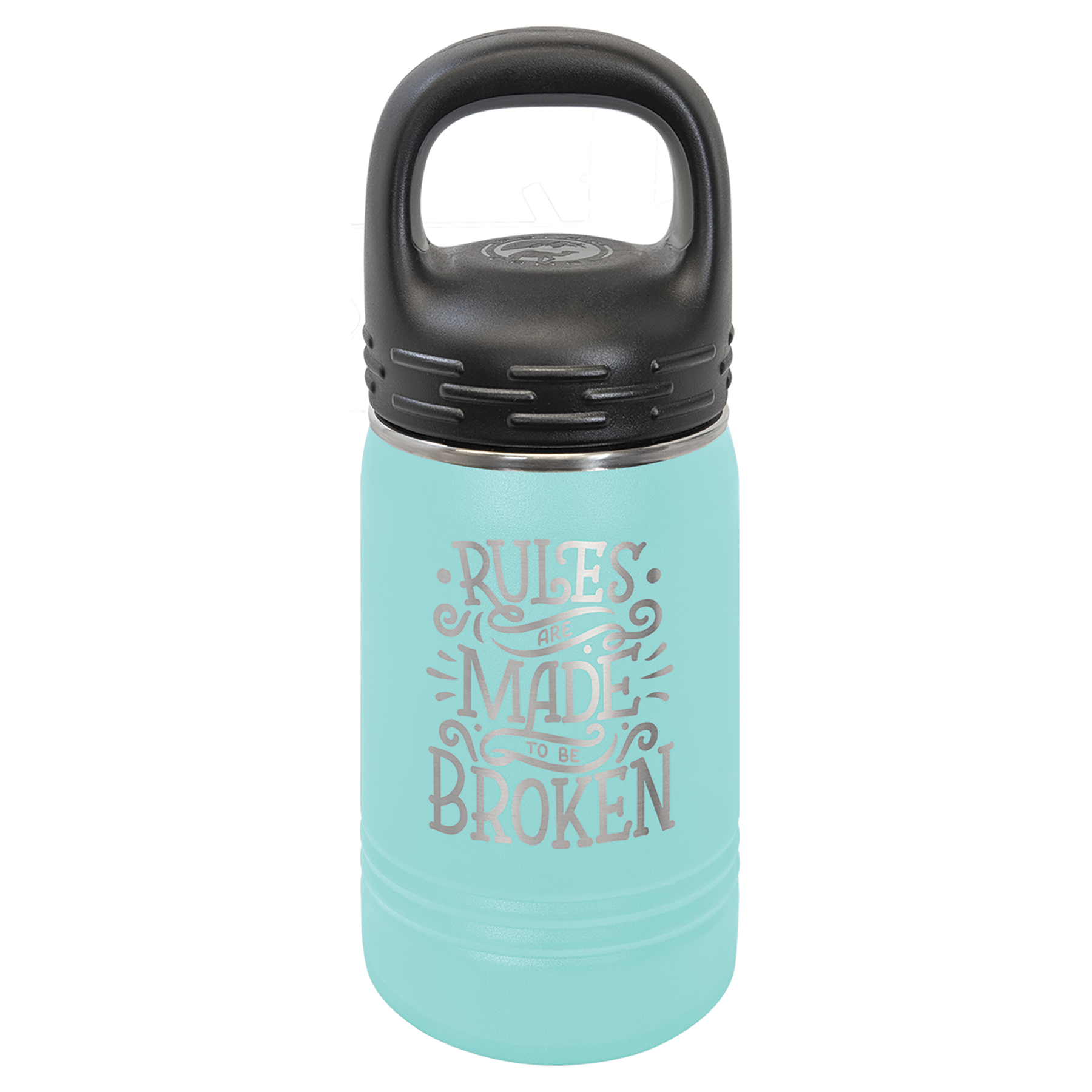 Teal 12 oz. Powder Coated Water Bottle