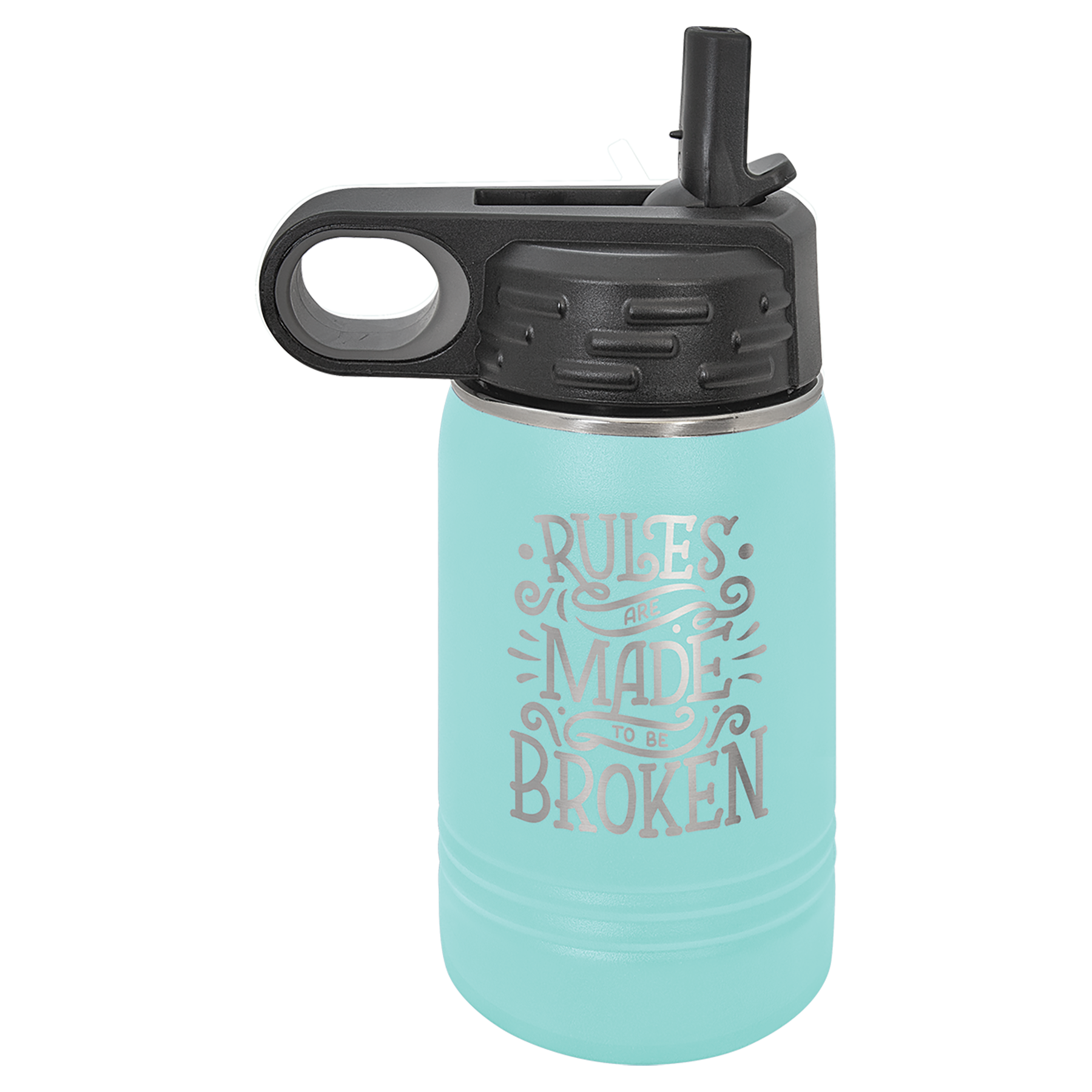 Teal 12 oz. Powder Coated Water Bottle
