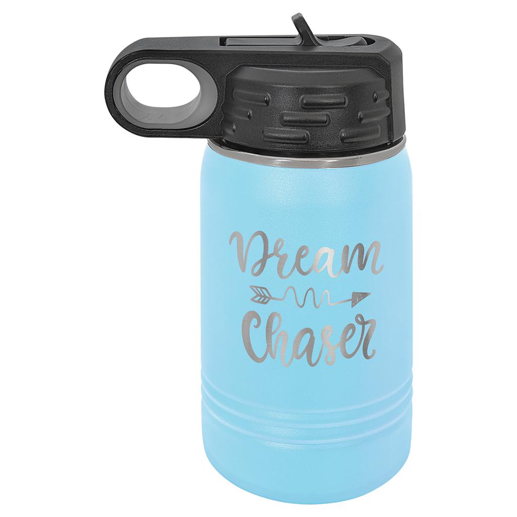 Light Blue 12 oz. Powder Coated Water Bottle