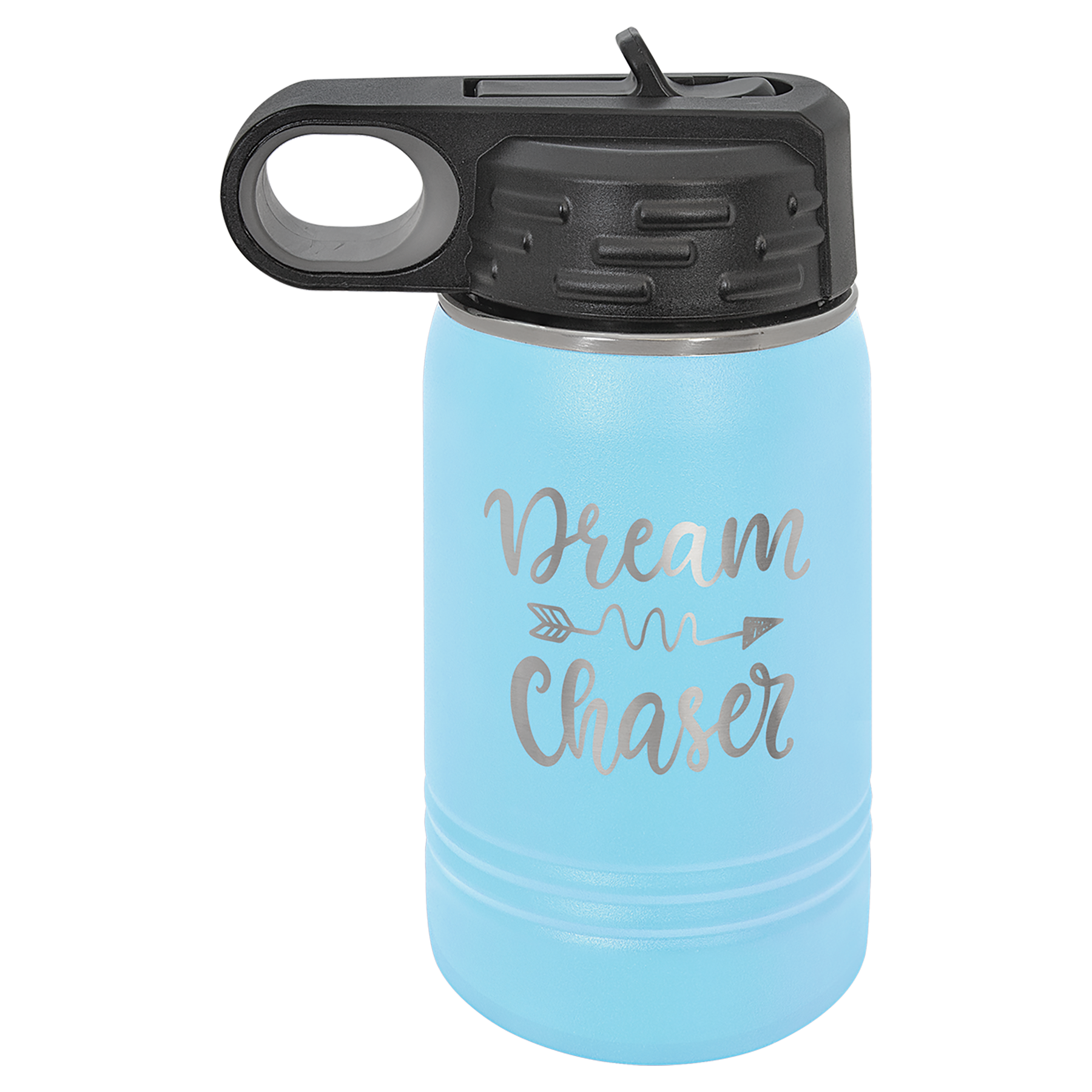 Light Blue 12 oz. Powder Coated Water Bottle