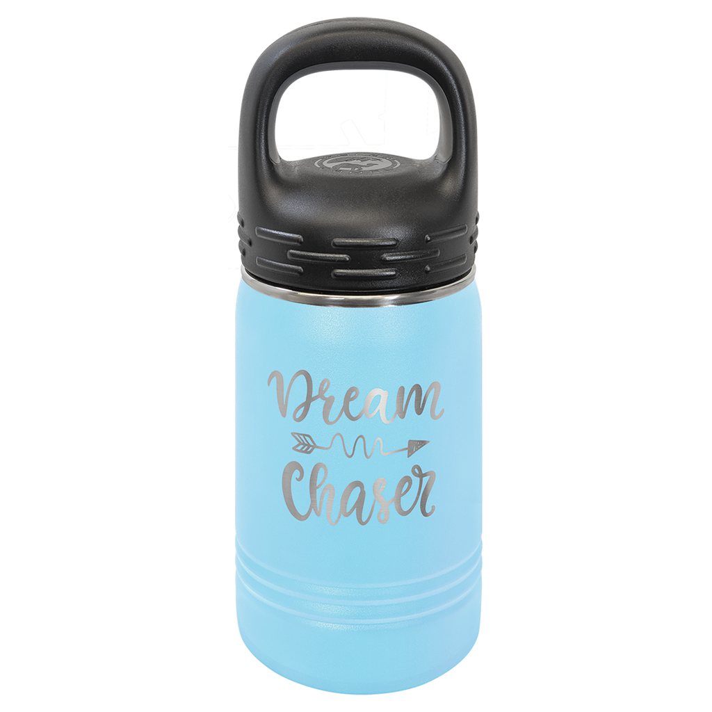 Light Blue 12 oz. Powder Coated Water Bottle