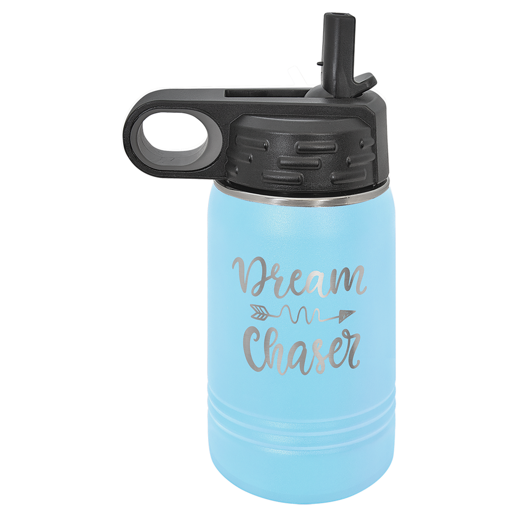 Light Blue 12 oz. Powder Coated Water Bottle