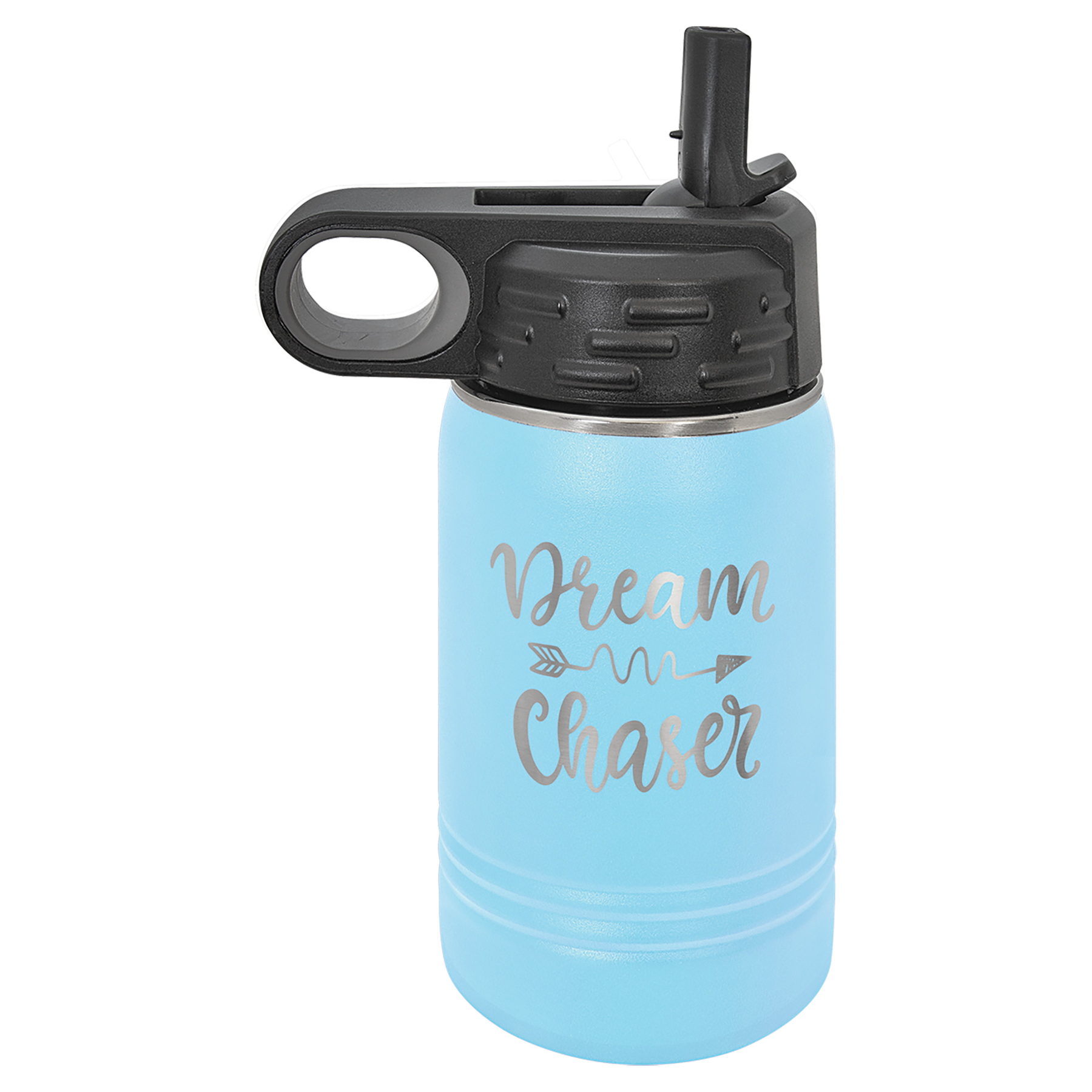 Light Blue 12 oz. Powder Coated Water Bottle