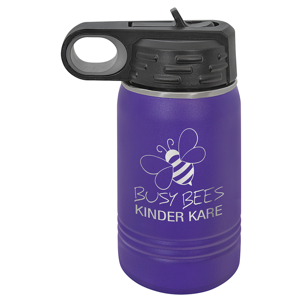 Purple 12 oz. Powder Coated Water Bottle