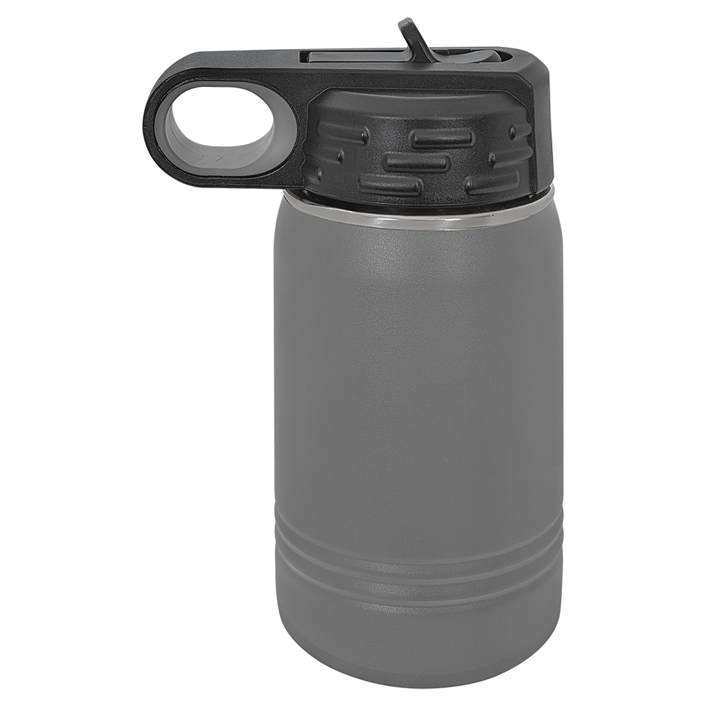 Dark Gray 12 oz. Powder Coated Water Bottle blank-preview