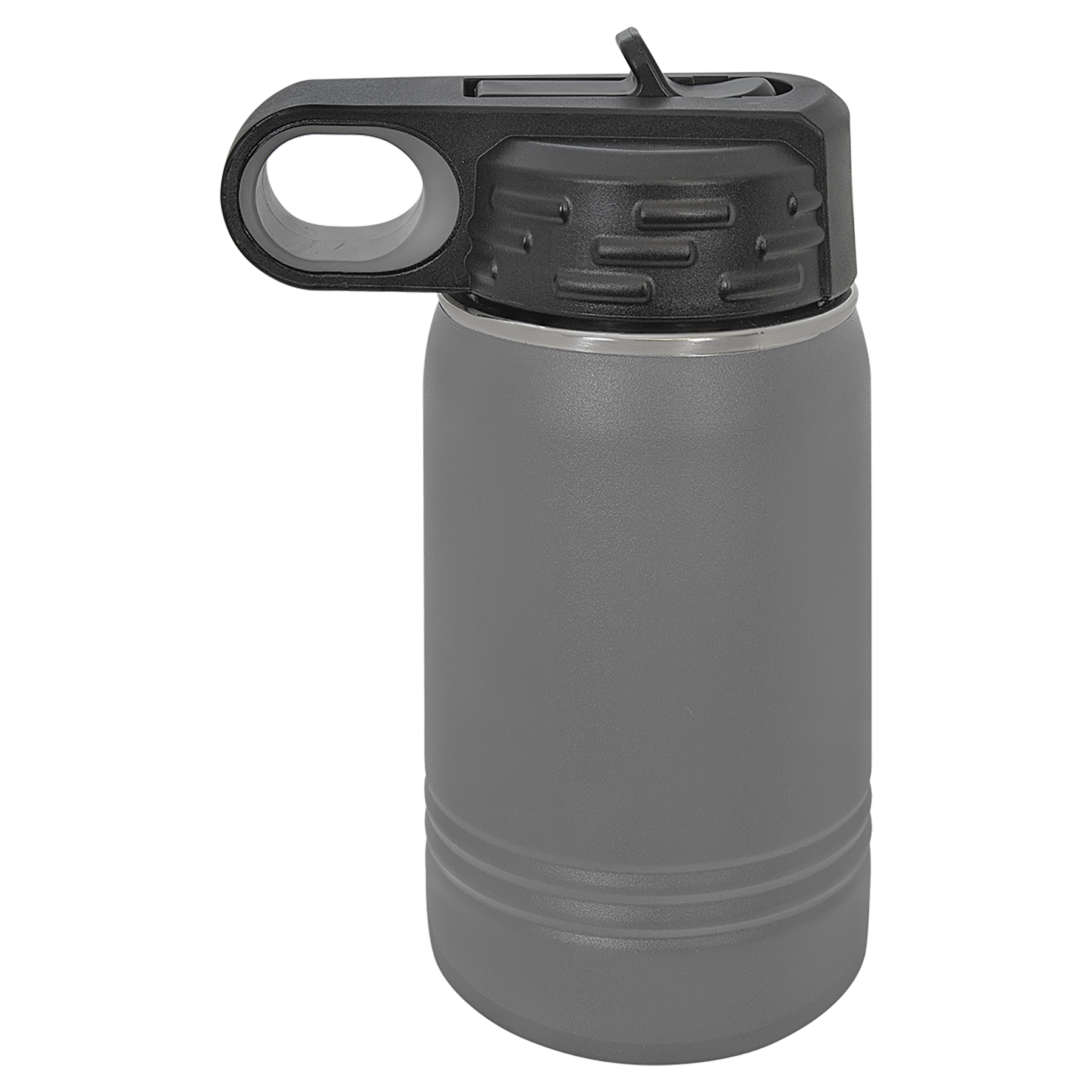 Dark Gray 12 oz. Powder Coated Water Bottle blank-preview