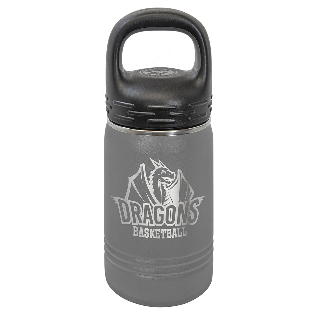 Dark Gray 12 oz. Powder Coated Water Bottle