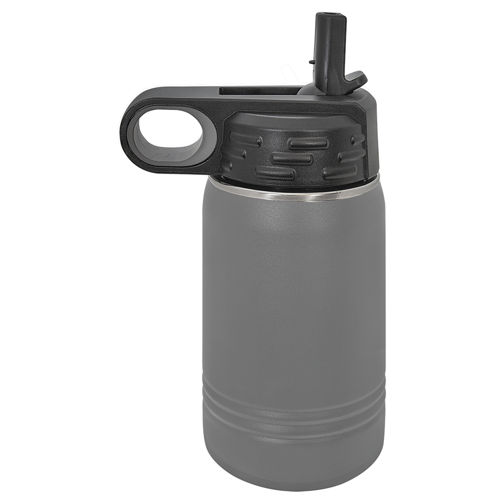 Dark Gray 12 oz. Powder Coated Water Bottle