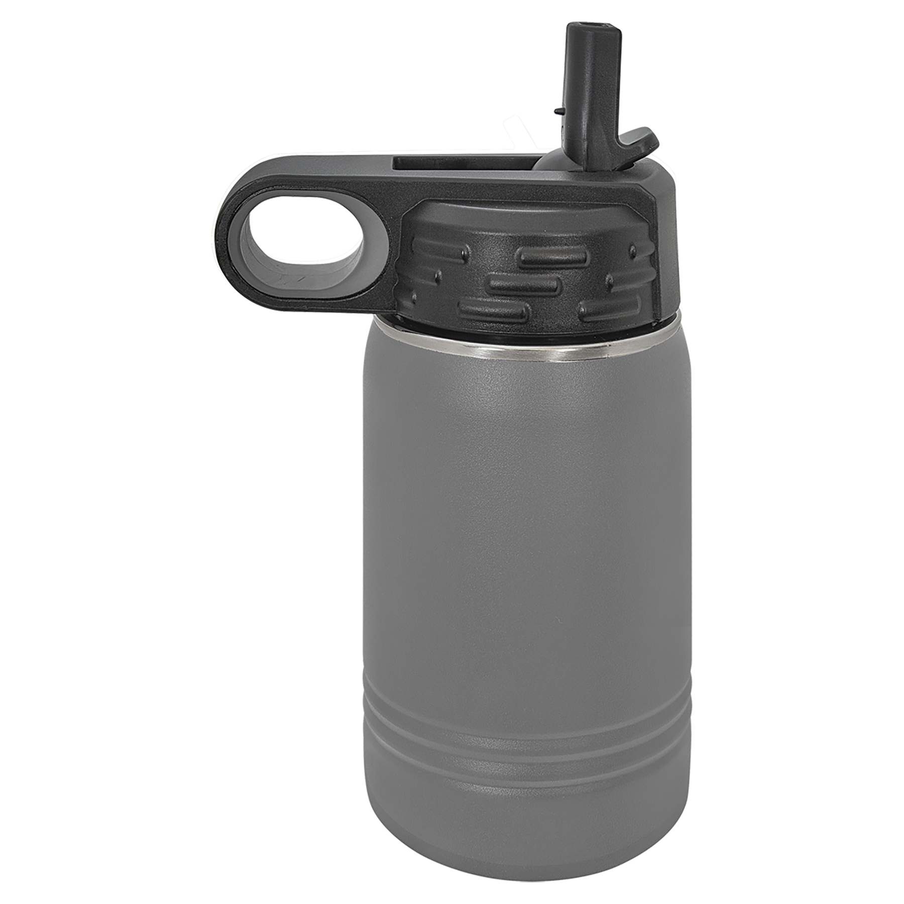 Dark Gray 12 oz. Powder Coated Water Bottle