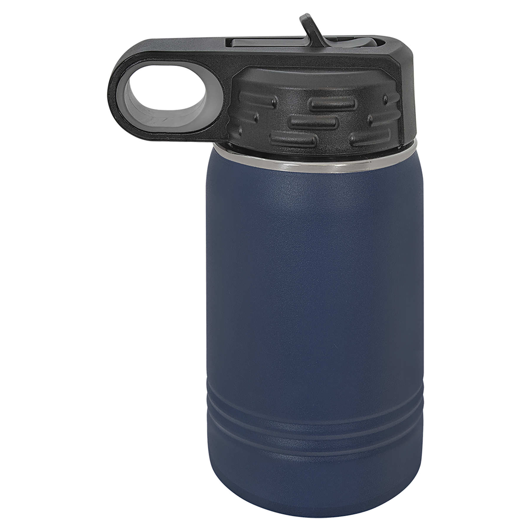 Navy Blue 12 oz. Powder Coated Water Bottle blank-preview