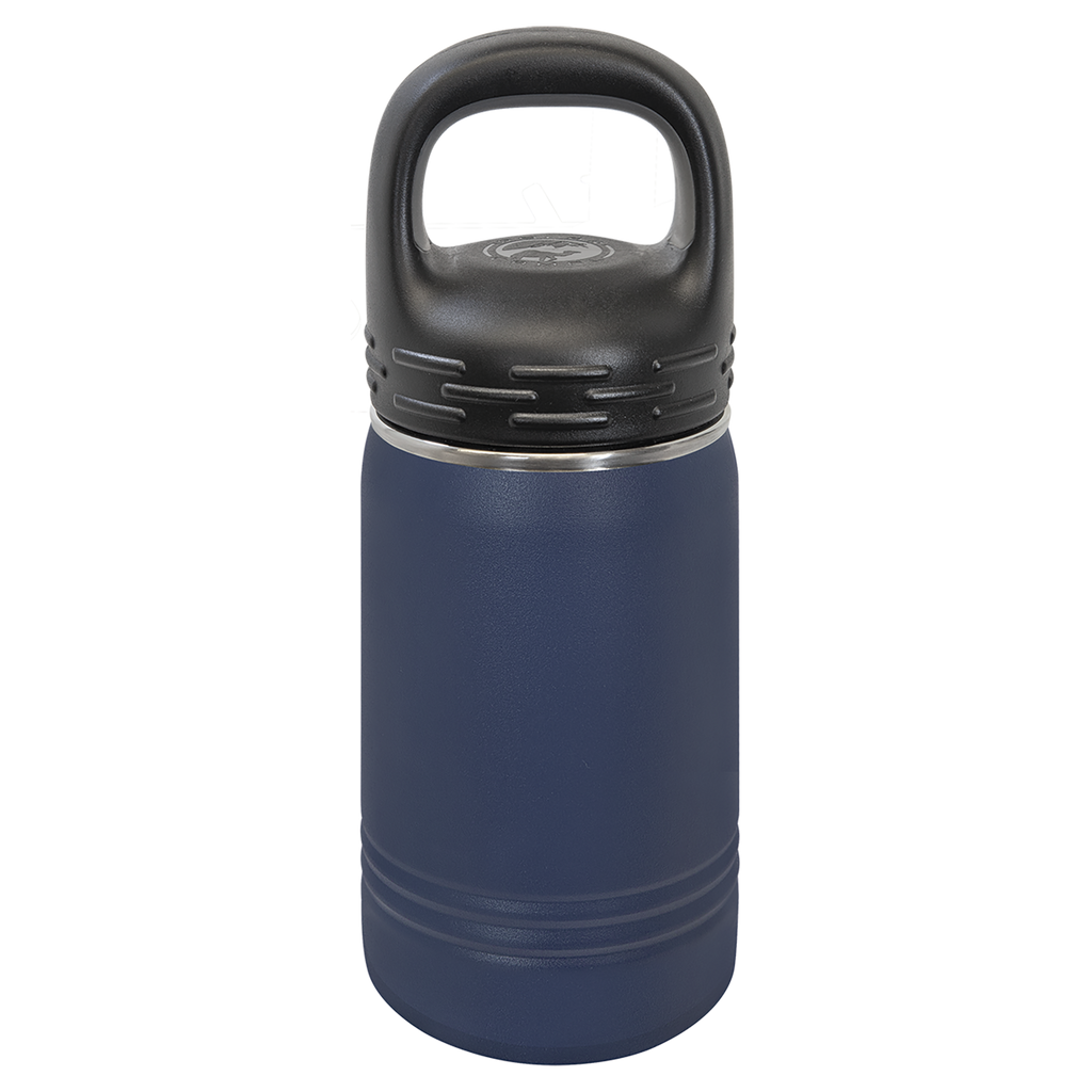 Navy Blue 12 oz. Powder Coated Water Bottle