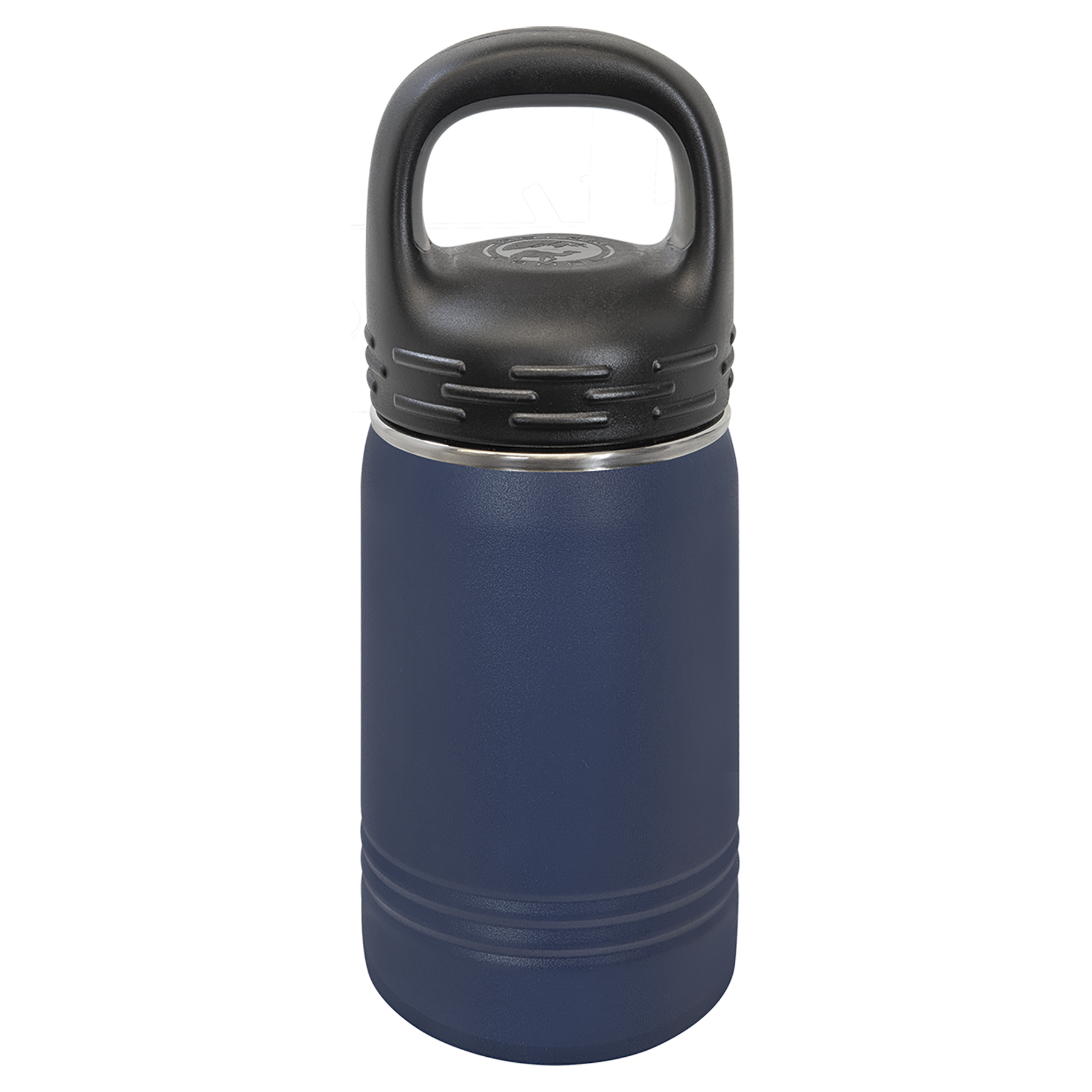 Navy Blue 12 oz. Powder Coated Water Bottle