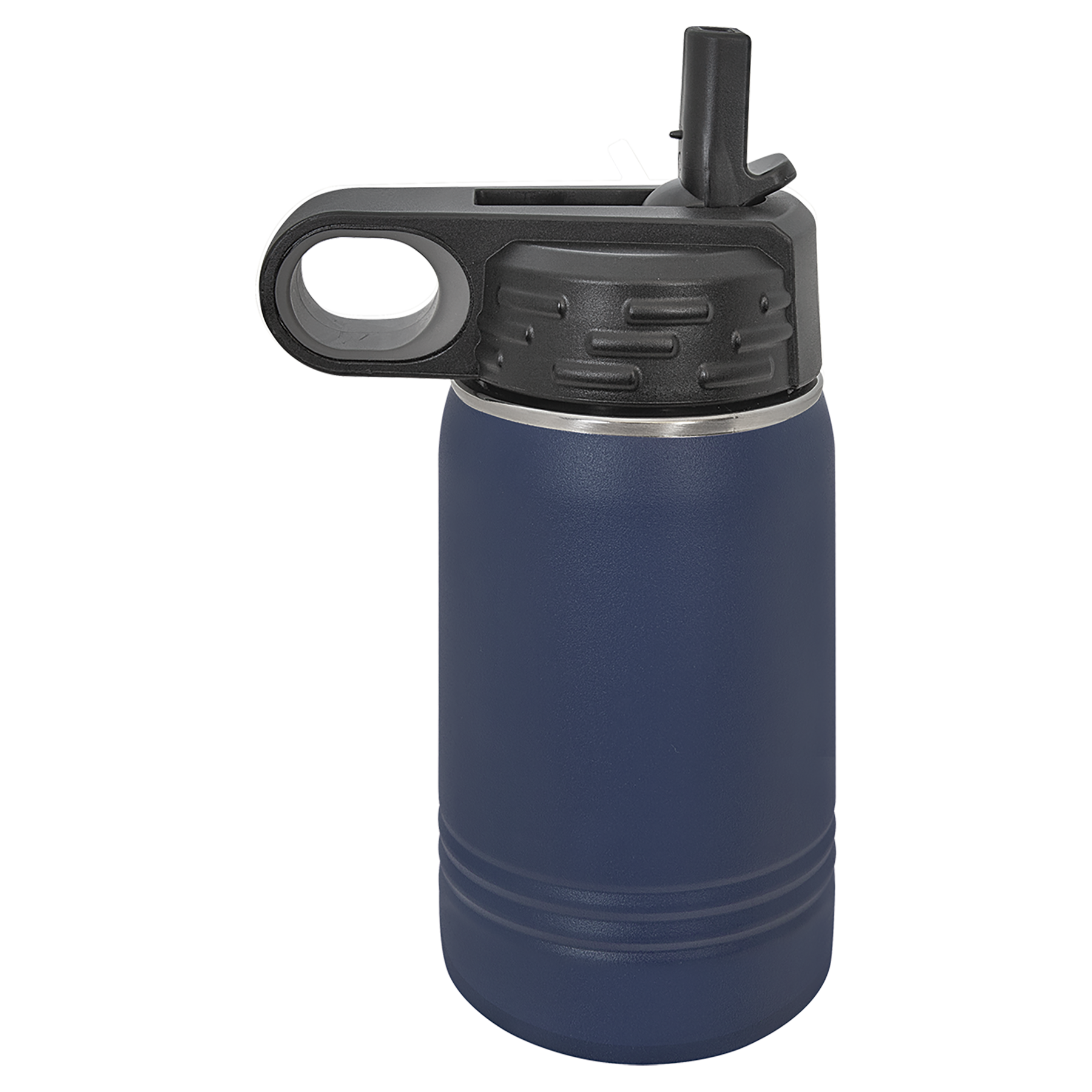 Navy Blue 12 oz. Powder Coated Water Bottle