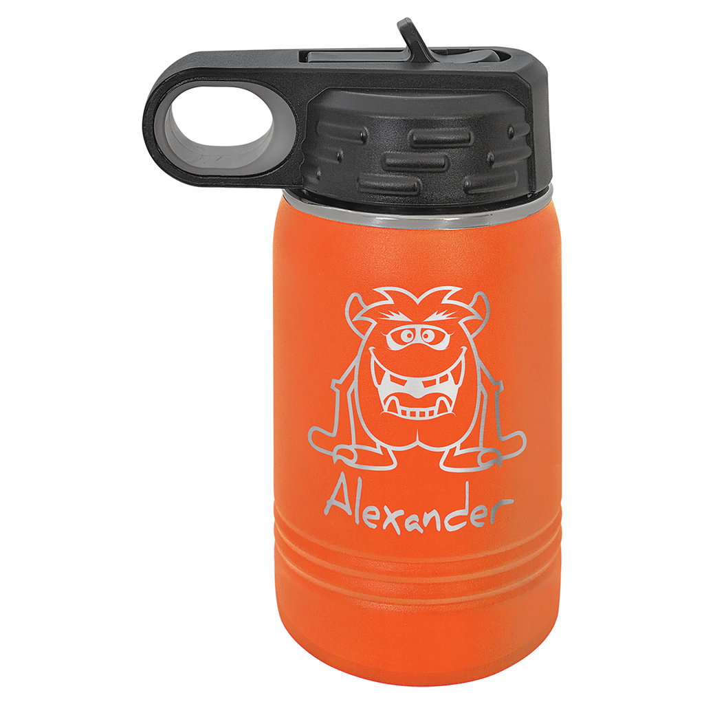 Orange 12 oz. Powder Coated Water Bottle