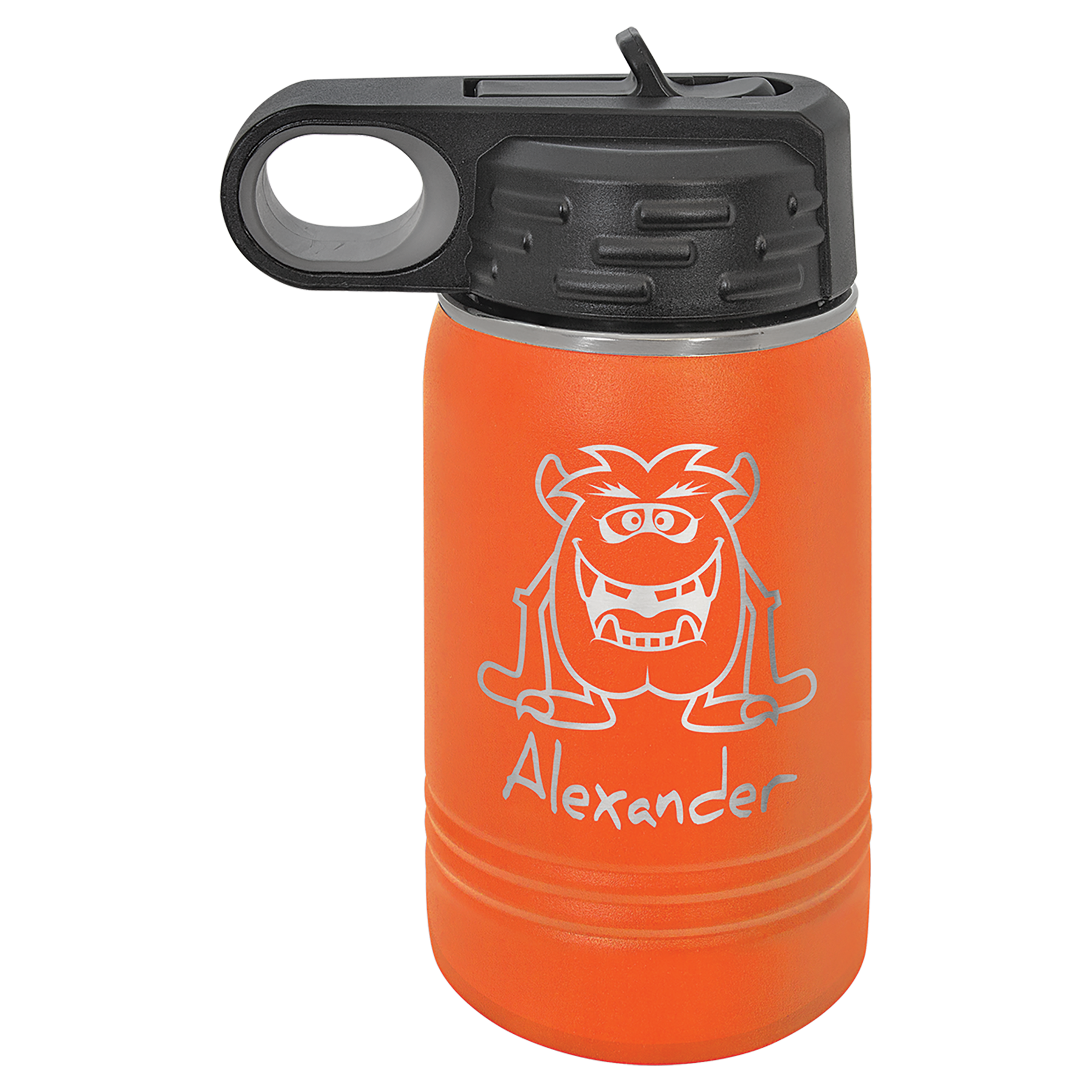 Orange 12 oz. Powder Coated Water Bottle