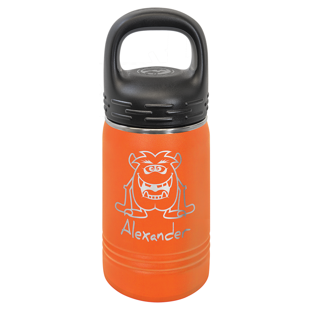 Orange 12 oz. Powder Coated Water Bottle