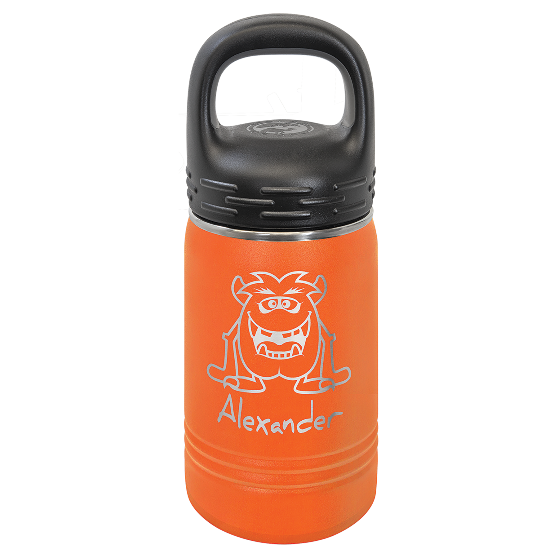 Orange 12 oz. Powder Coated Water Bottle