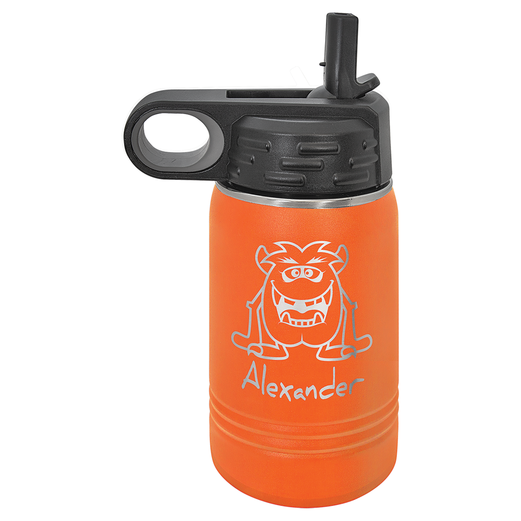 Orange 12 oz. Powder Coated Water Bottle
