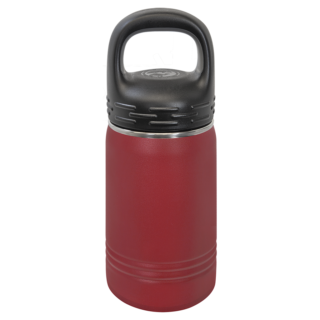 Maroon 12 oz. Powder Coated Water Bottle