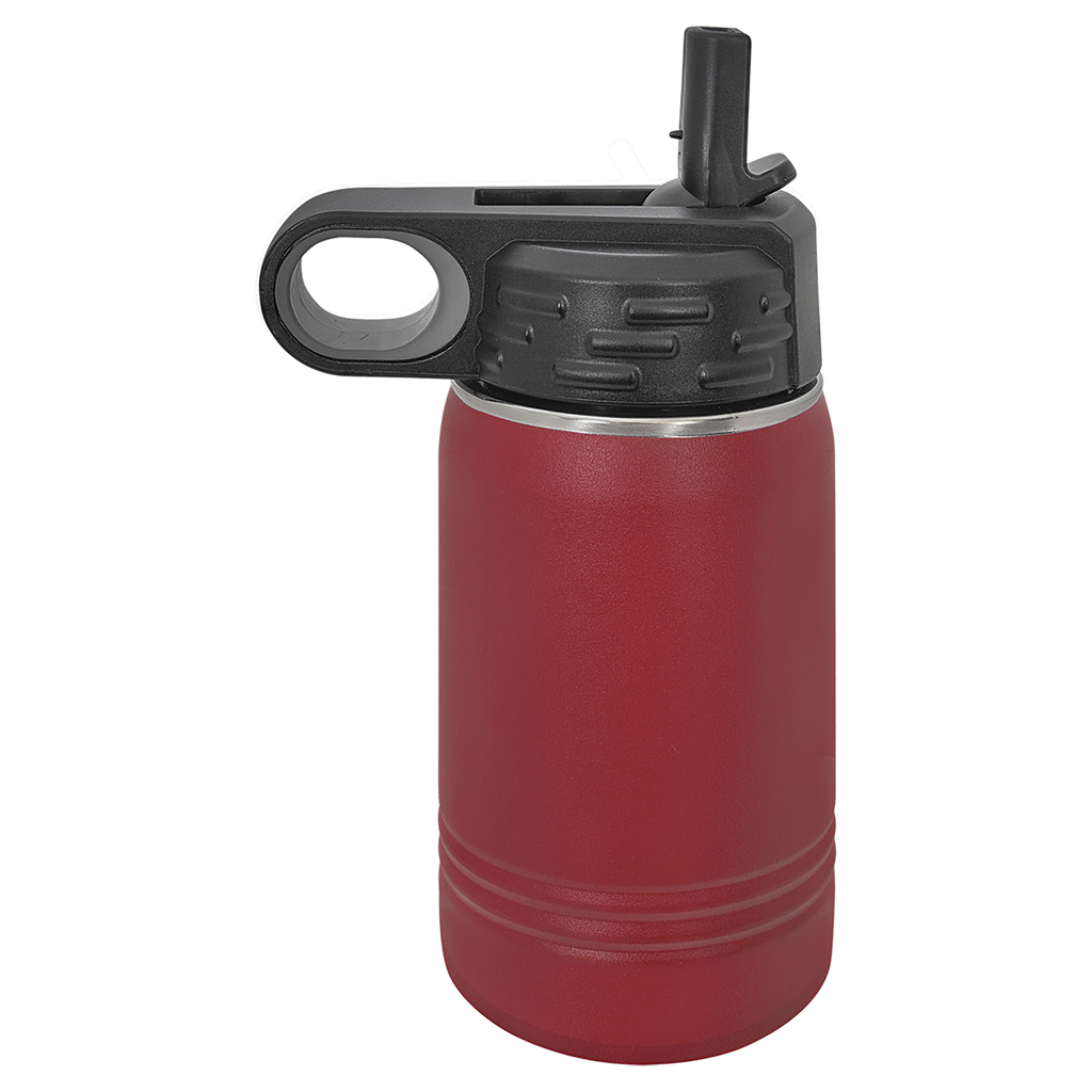 Maroon 12 oz. Powder Coated Water Bottle