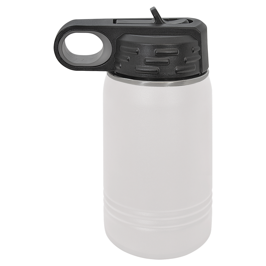 White 12 oz. Powder Coated Water Bottle blank-preview