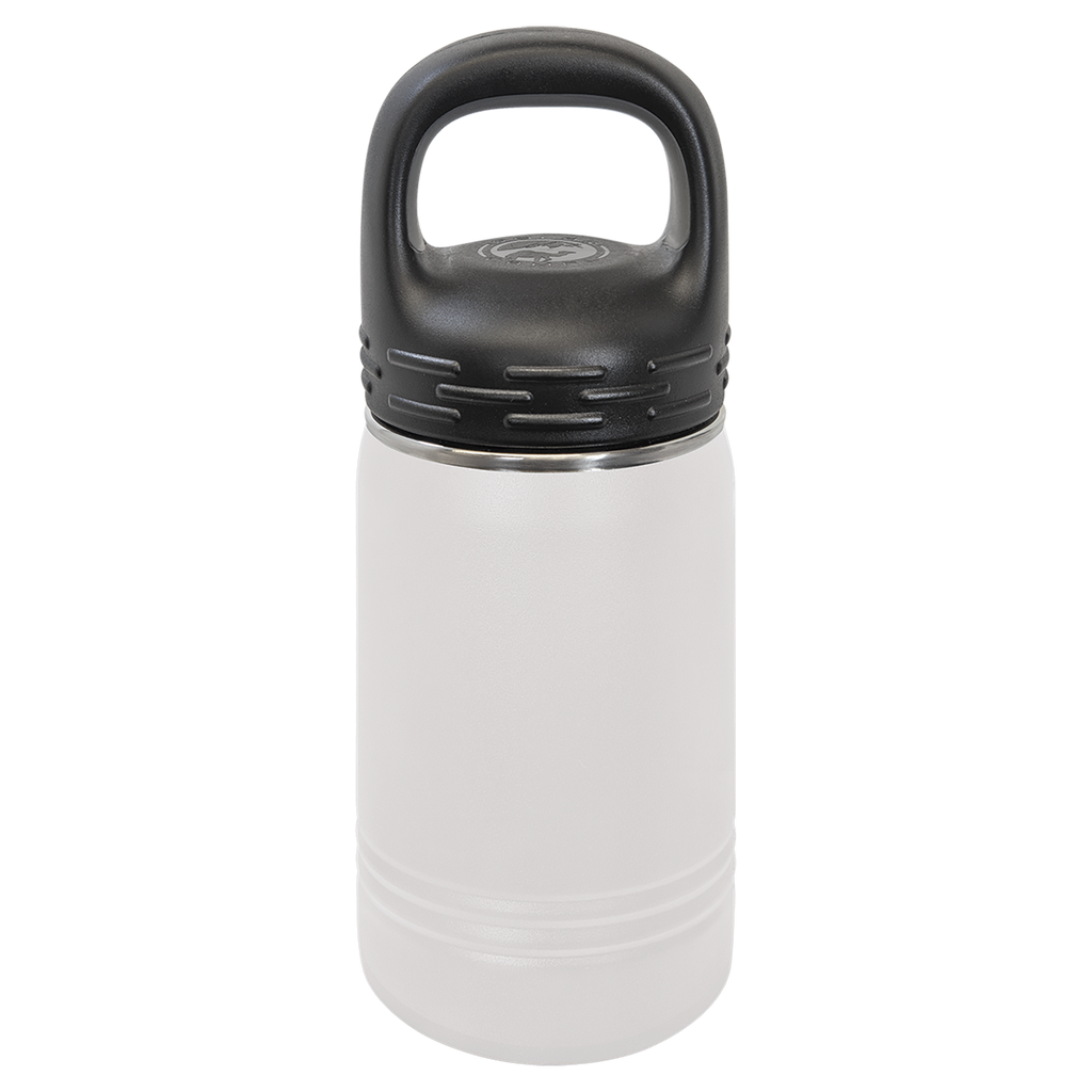 White 12 oz. Powder Coated Water Bottle