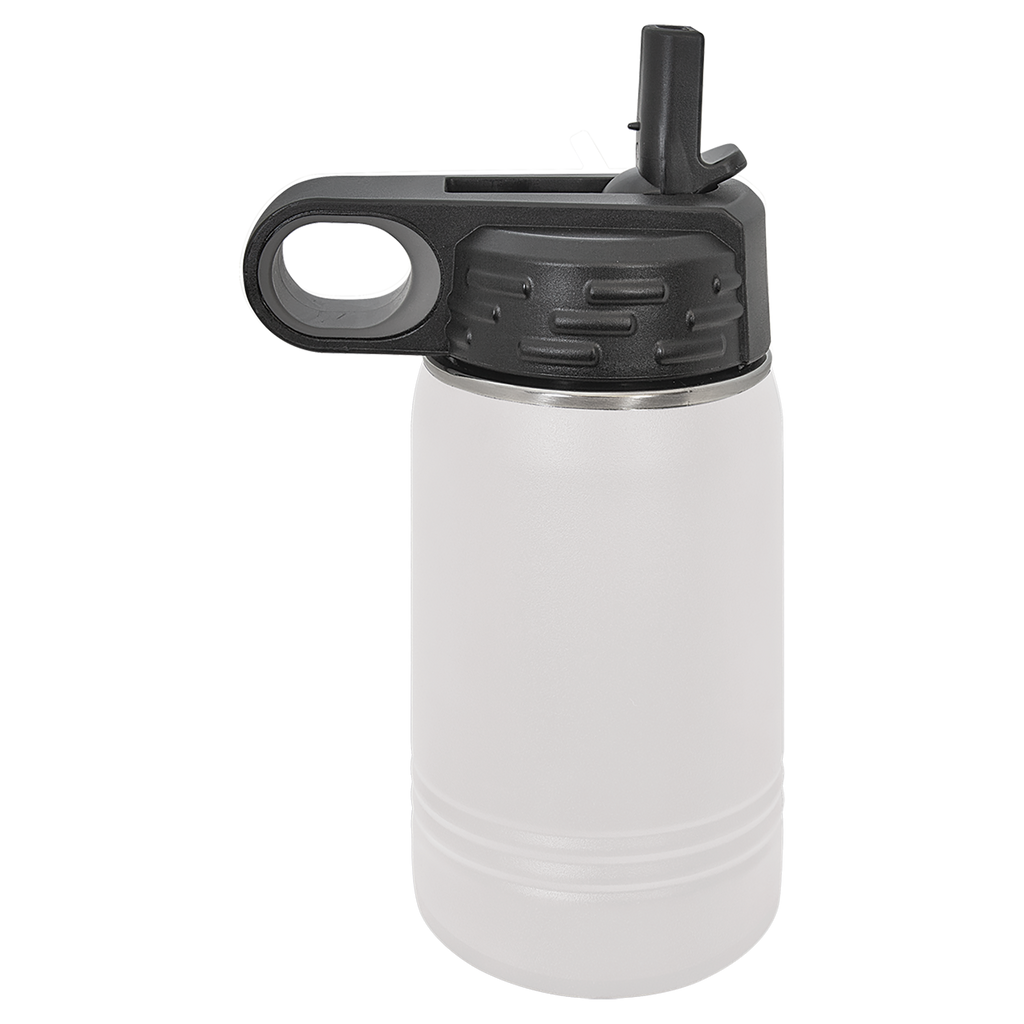 White 12 oz. Powder Coated Water Bottle