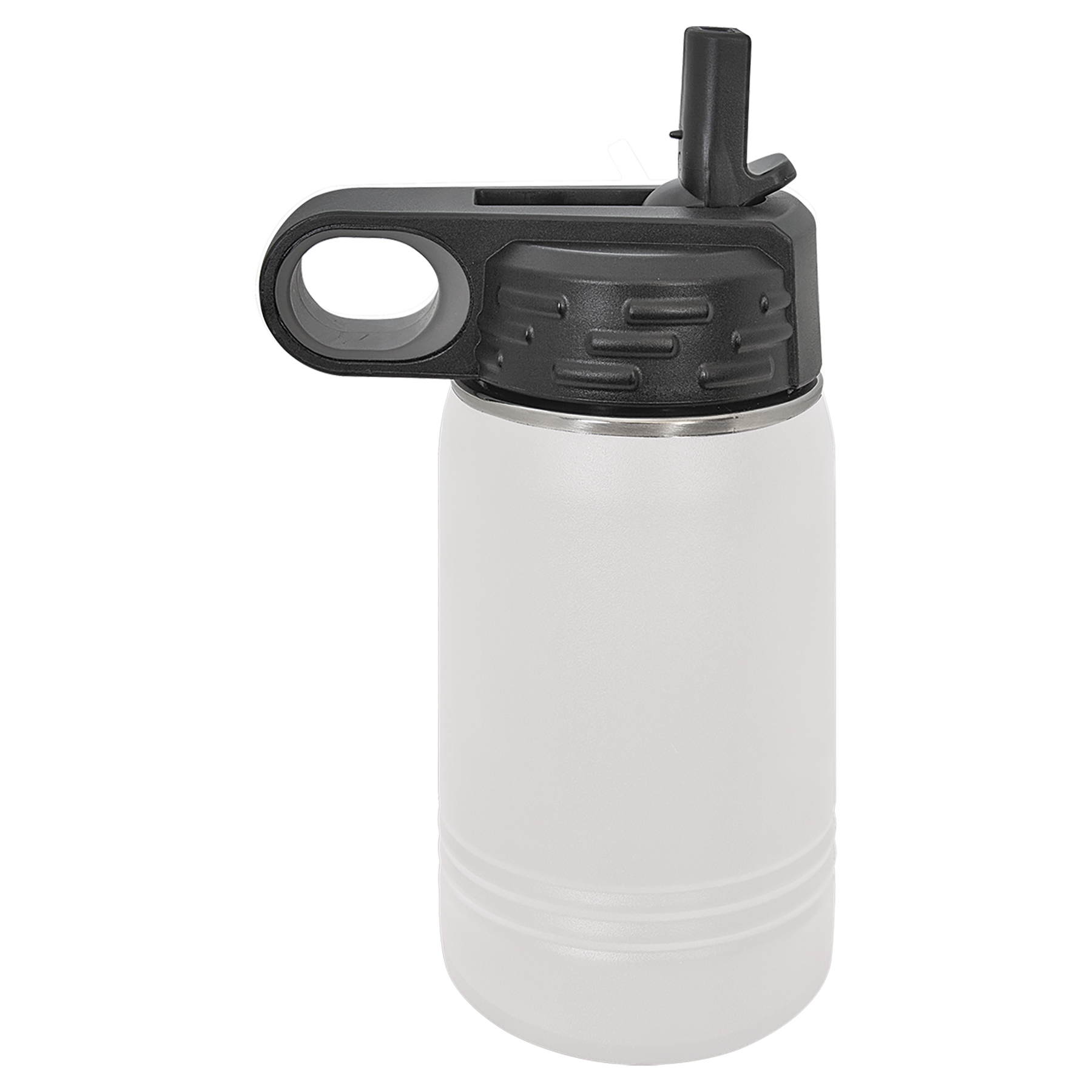 White 12 oz. Powder Coated Water Bottle
