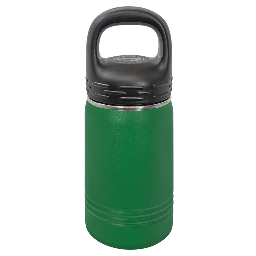 Green 12 oz. Powder Coated Water Bottle