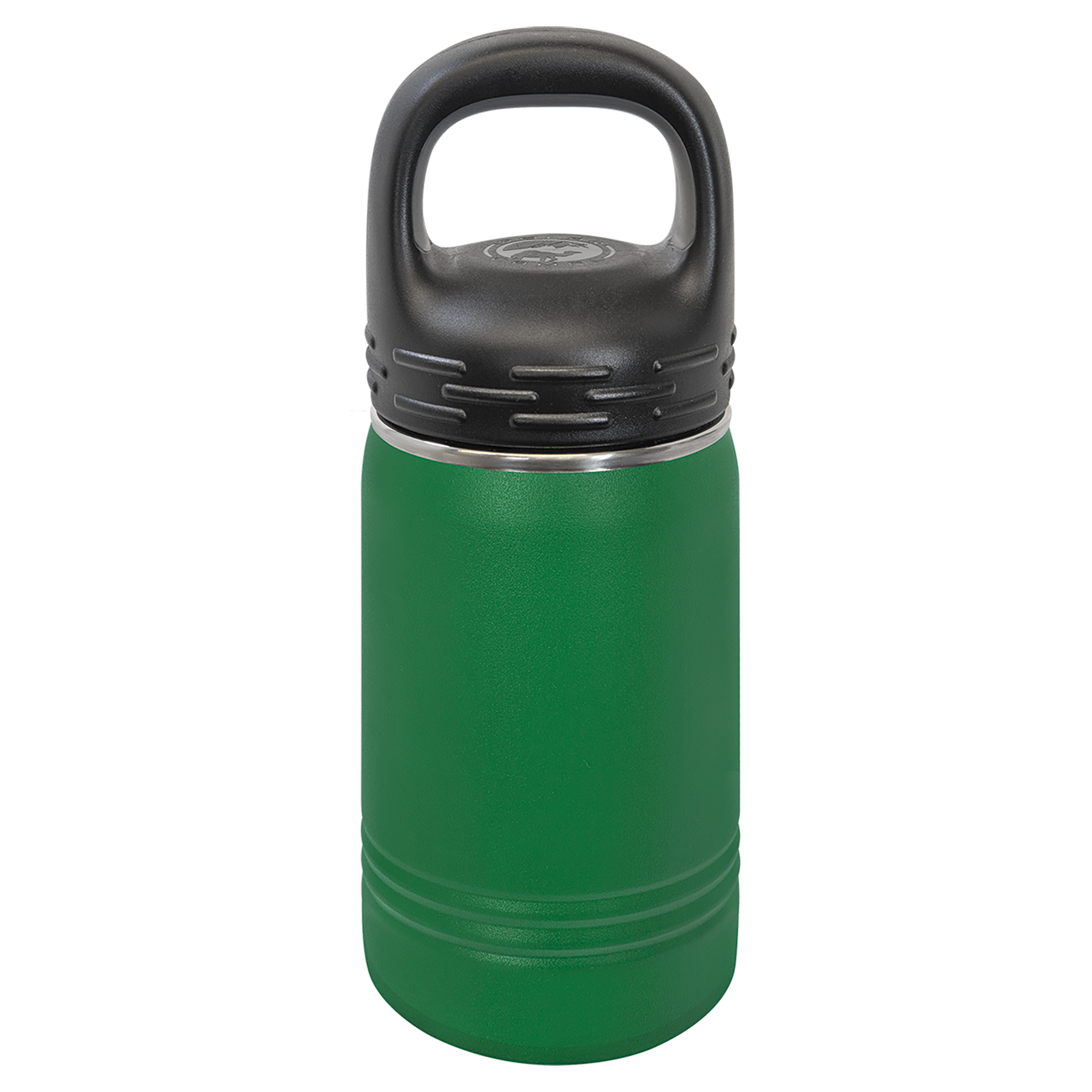 Green 12 oz. Powder Coated Water Bottle