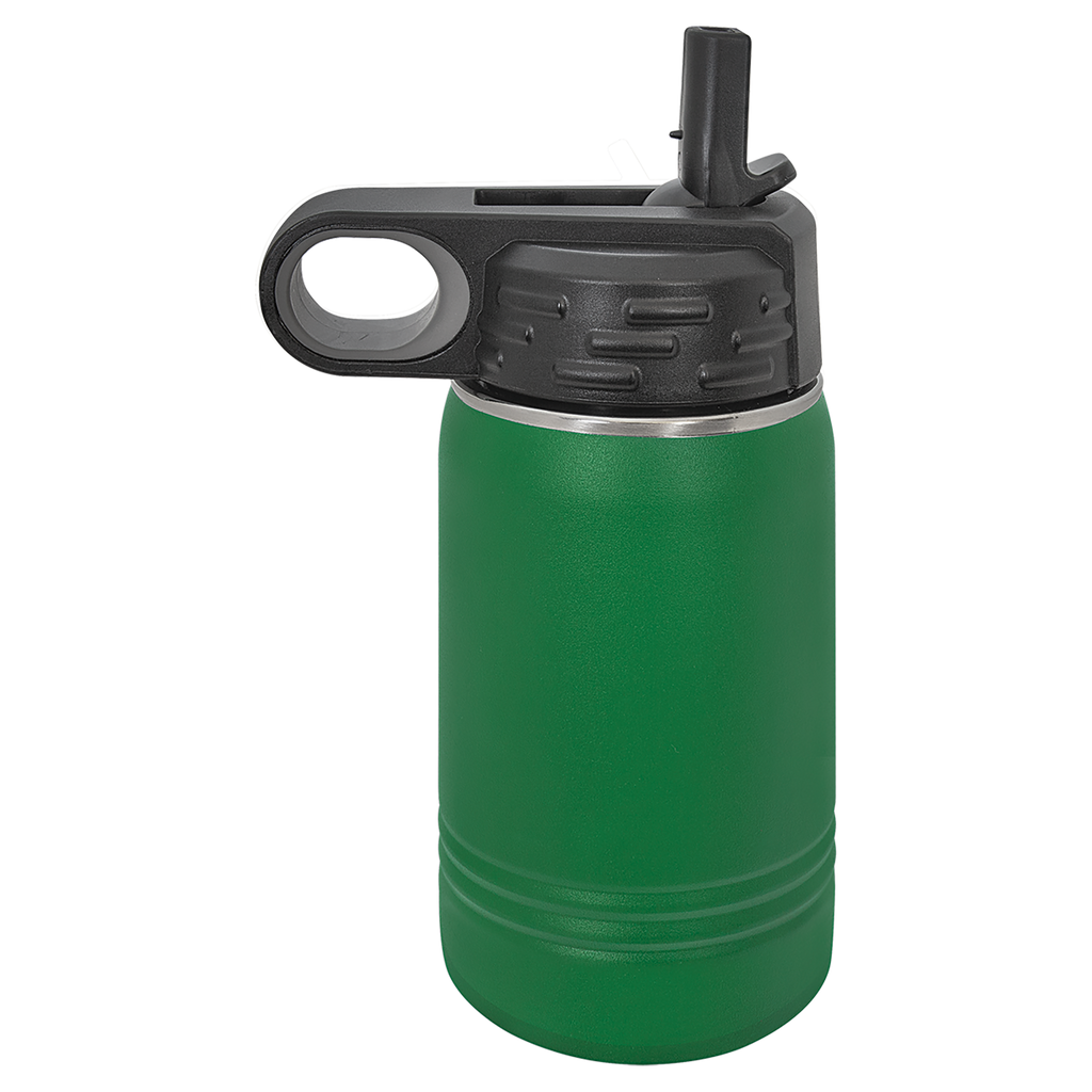 Green 12 oz. Powder Coated Water Bottle