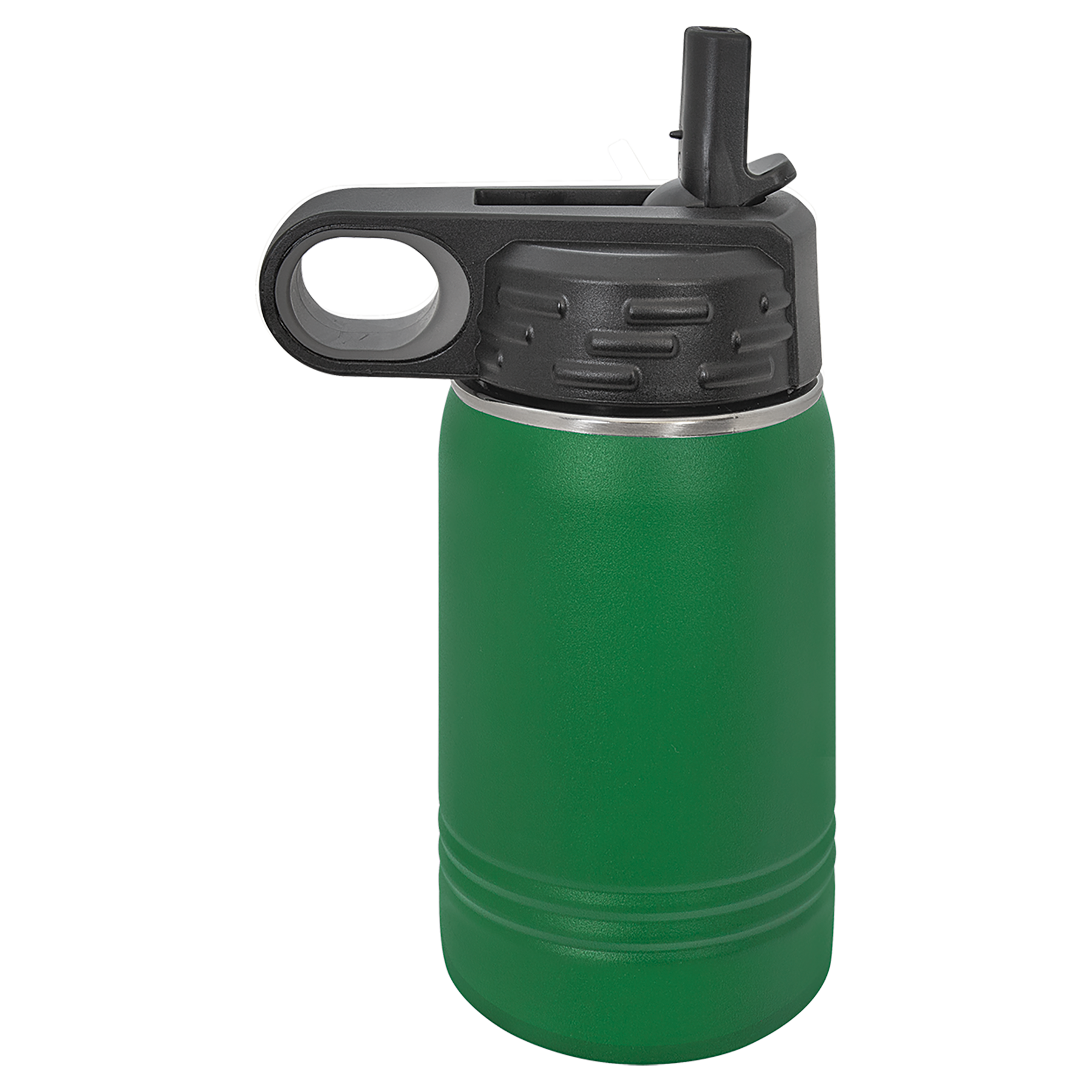 Green 12 oz. Powder Coated Water Bottle