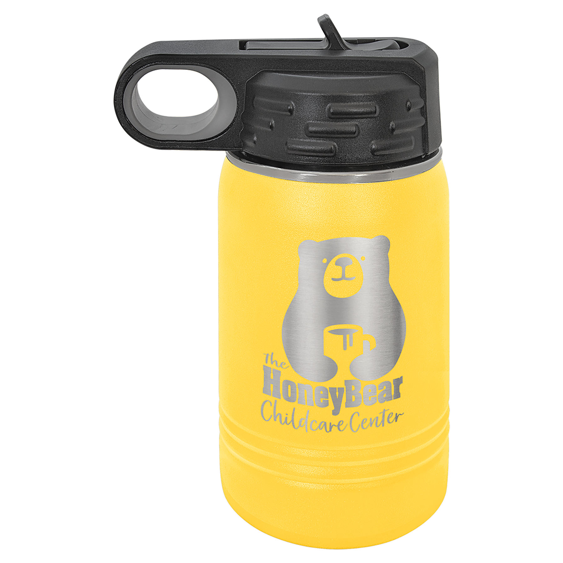 Yellow 12 oz. Powder Coated Water Bottle