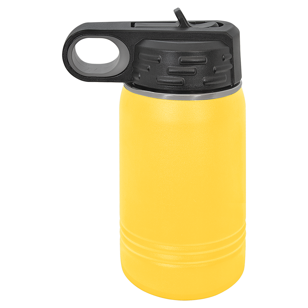 Yellow 12 oz. Powder Coated Water Bottle blank-preview