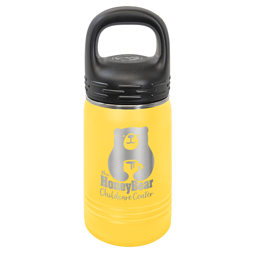Yellow 12 oz. Powder Coated Water Bottle
