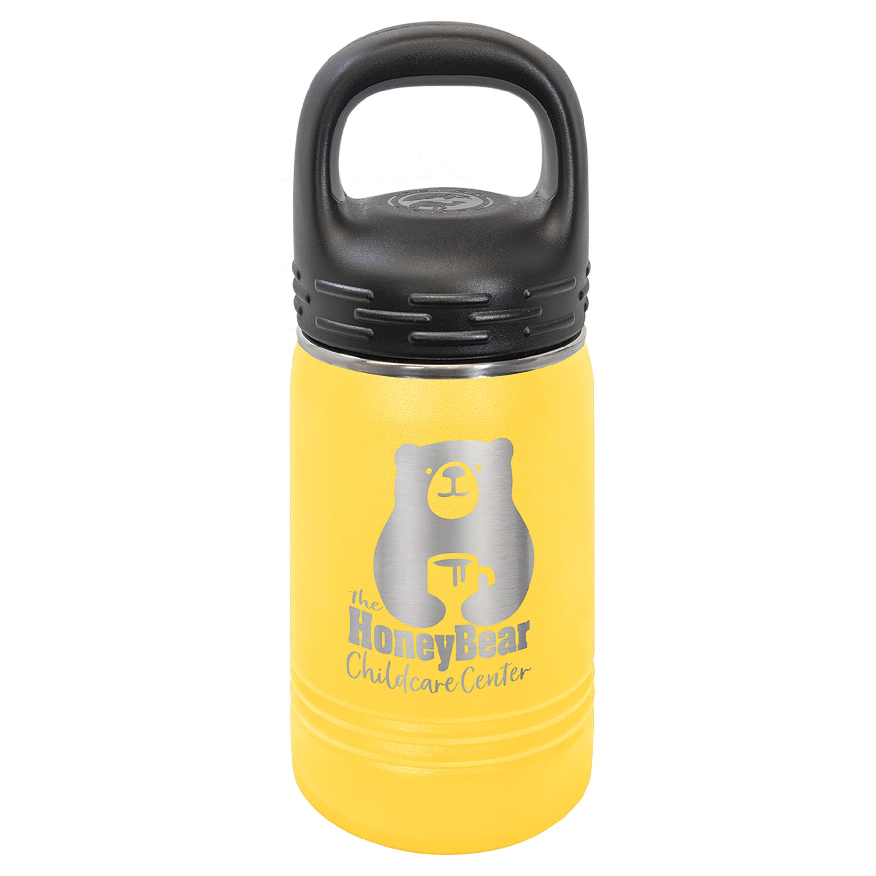 Yellow 12 oz. Powder Coated Water Bottle