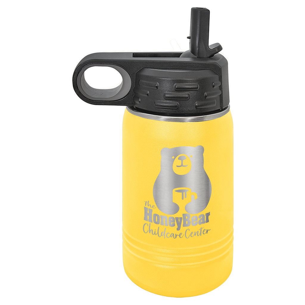 Yellow 12 oz. Powder Coated Water Bottle