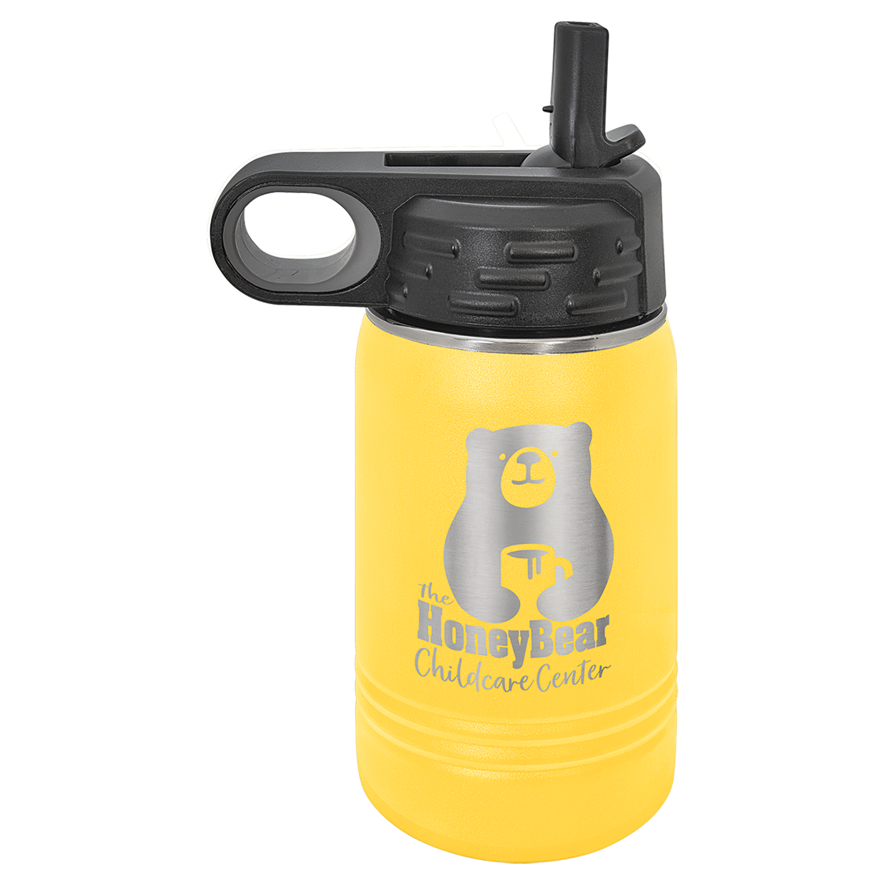Yellow 12 oz. Powder Coated Water Bottle