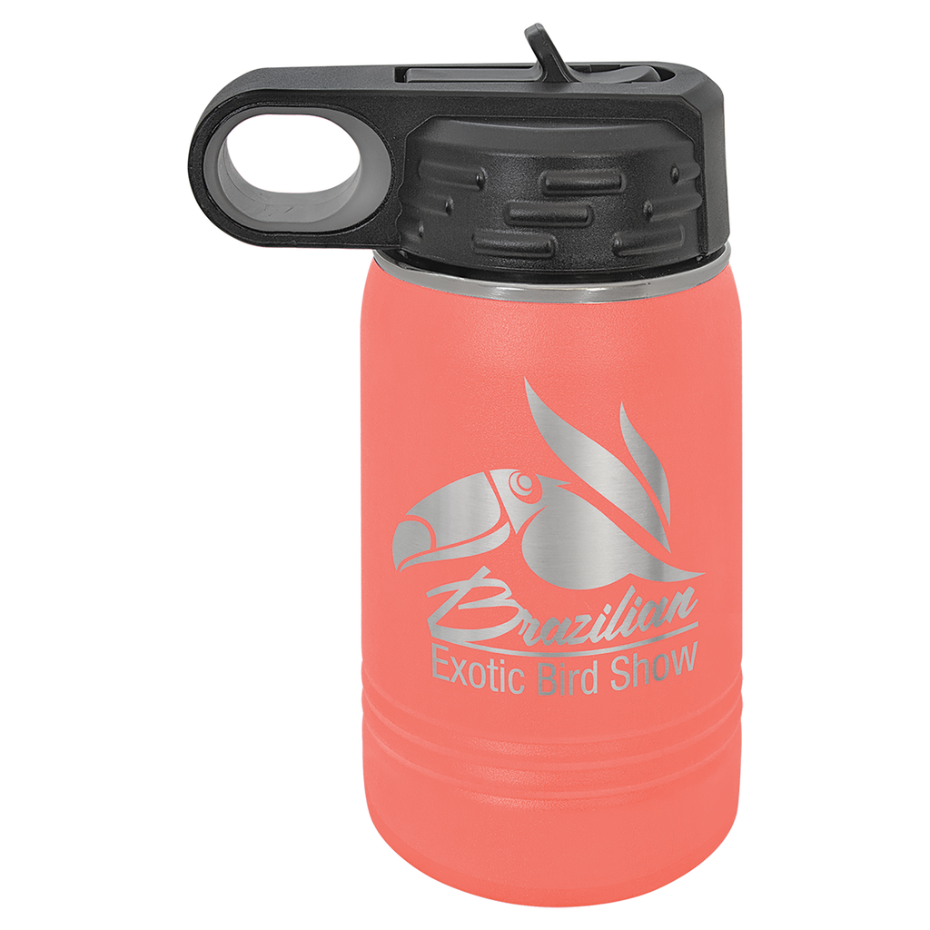 Coral 12 oz. Powder Coated Water Bottle