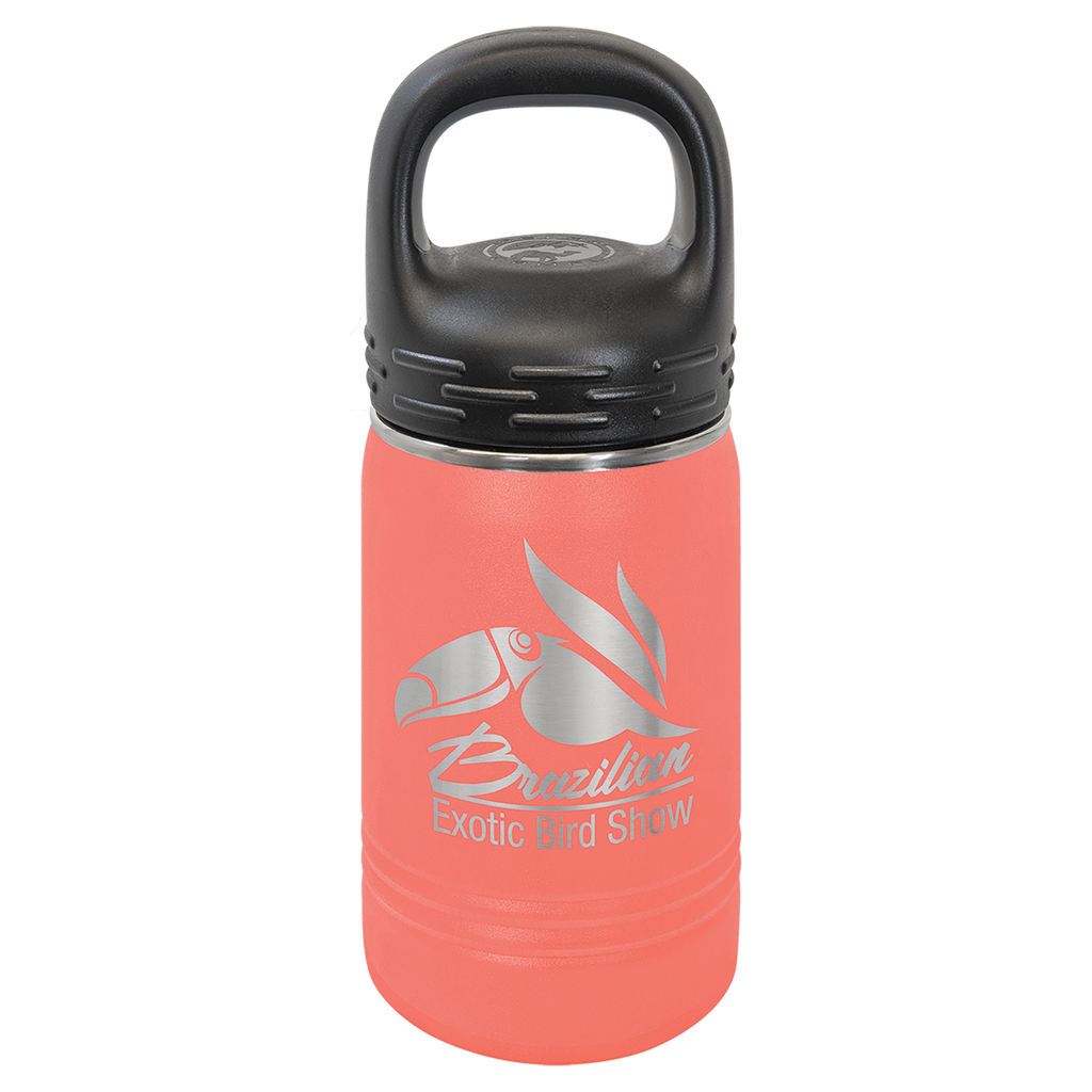 Coral 12 oz. Powder Coated Water Bottle