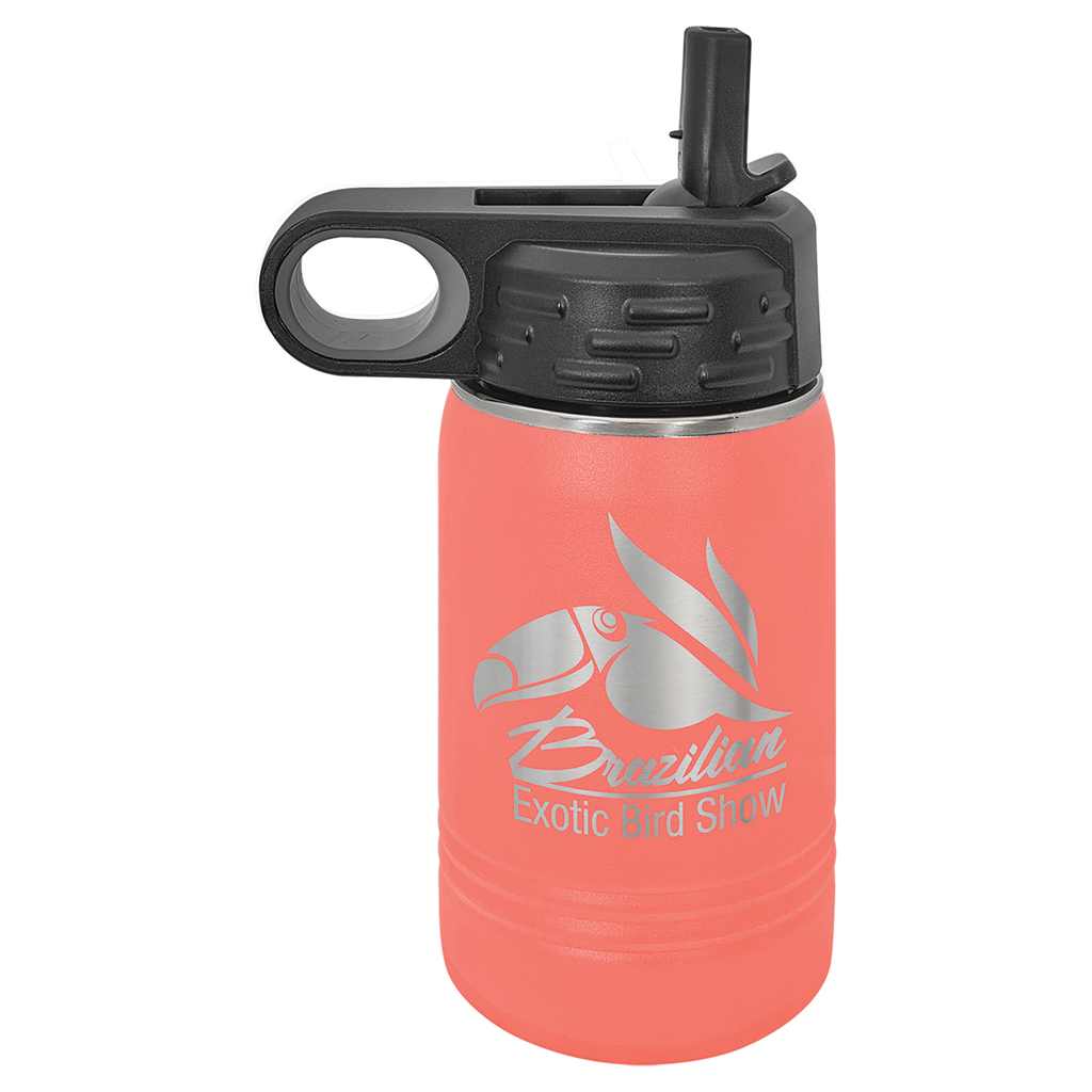 Coral 12 oz. Powder Coated Water Bottle