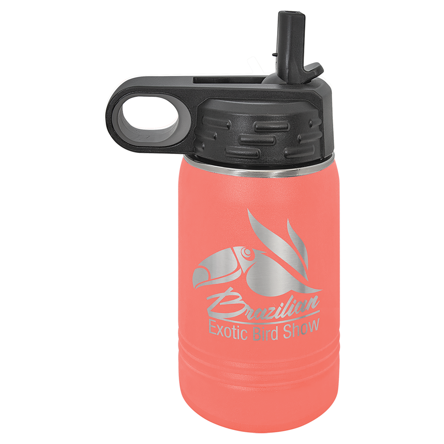 Coral 12 oz. Powder Coated Water Bottle